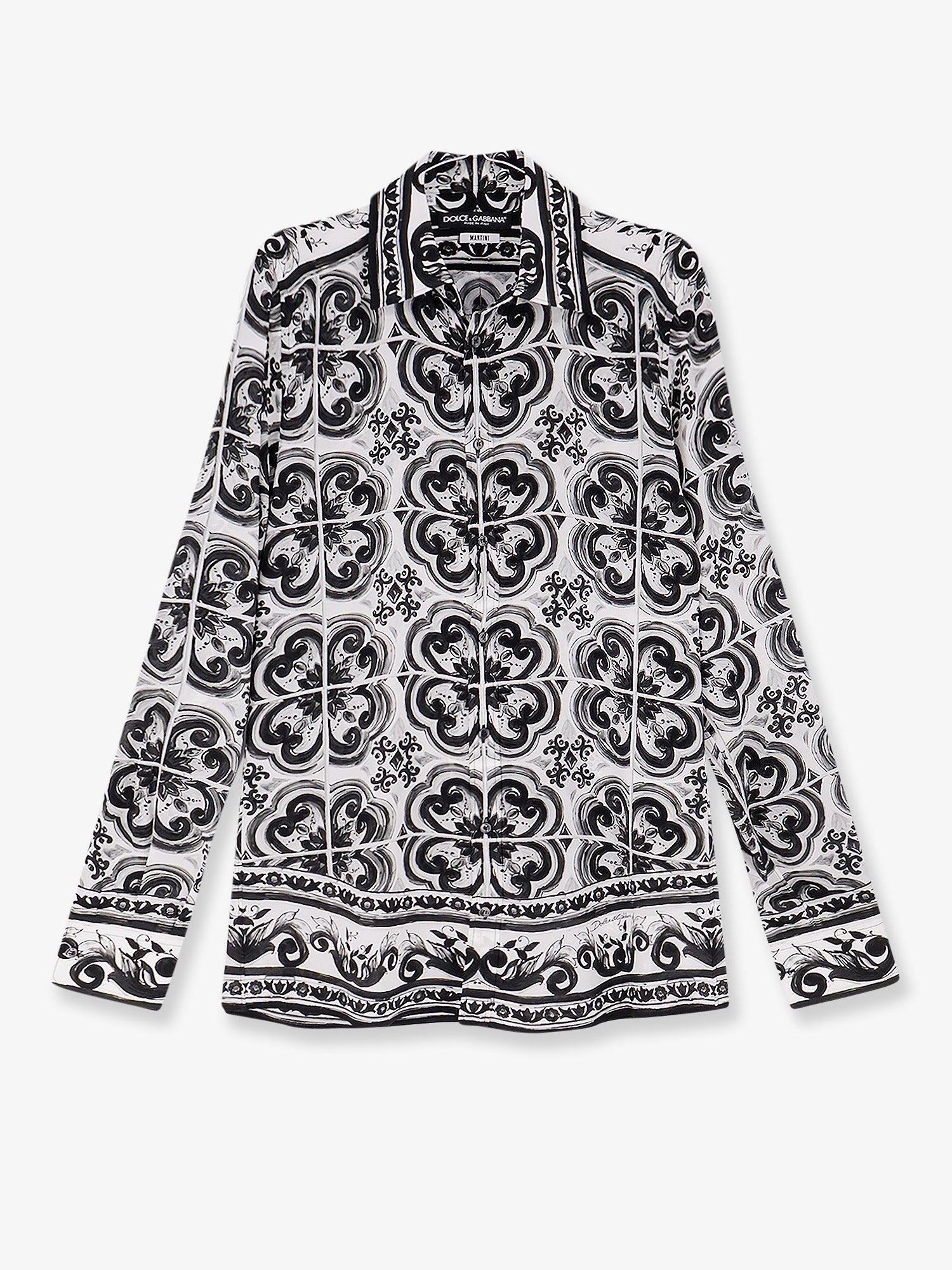 Dolce & Gabbana Silk shirt with Maiolica print