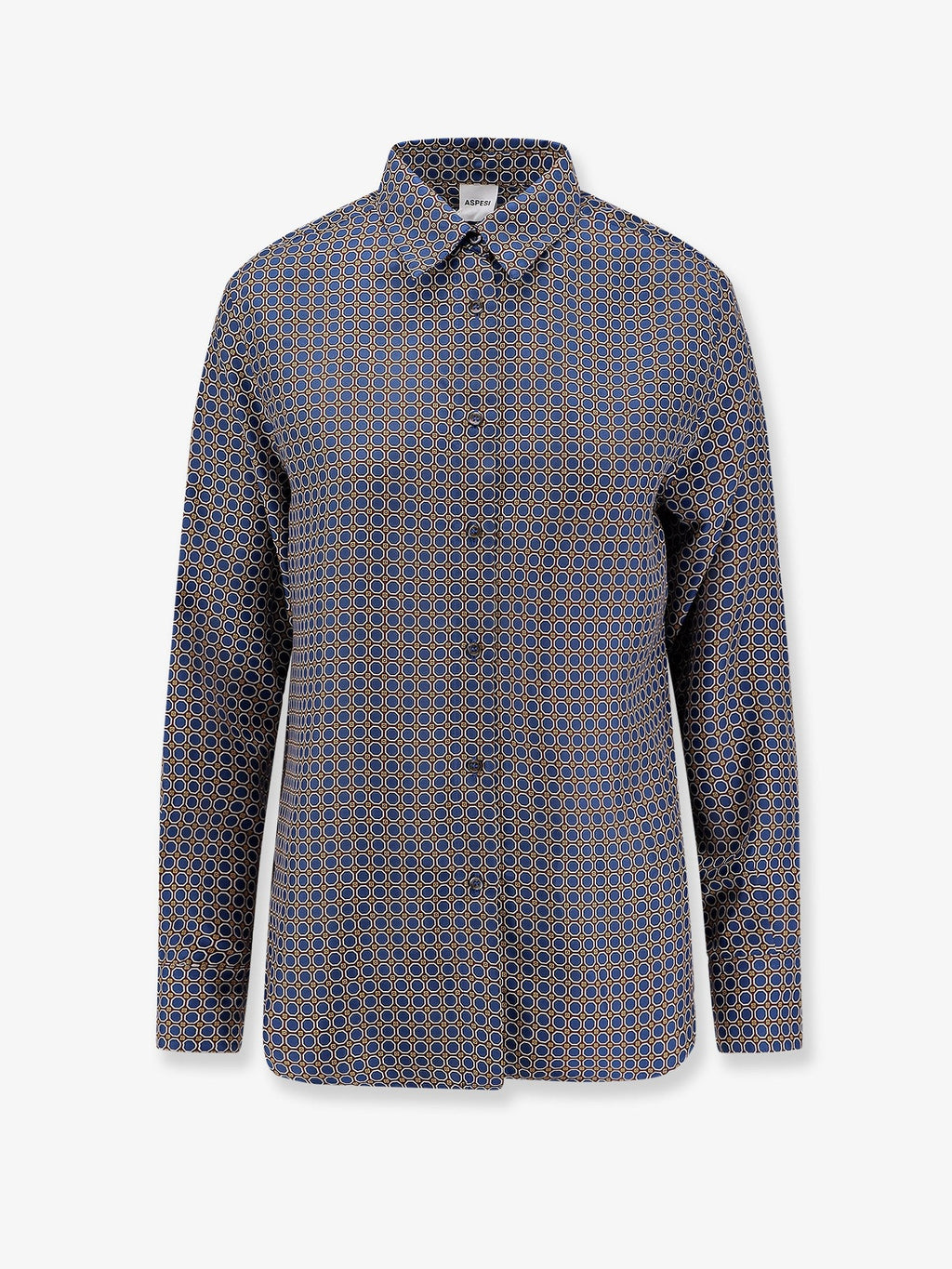 ASPESI Silk shirt with micro-pattern