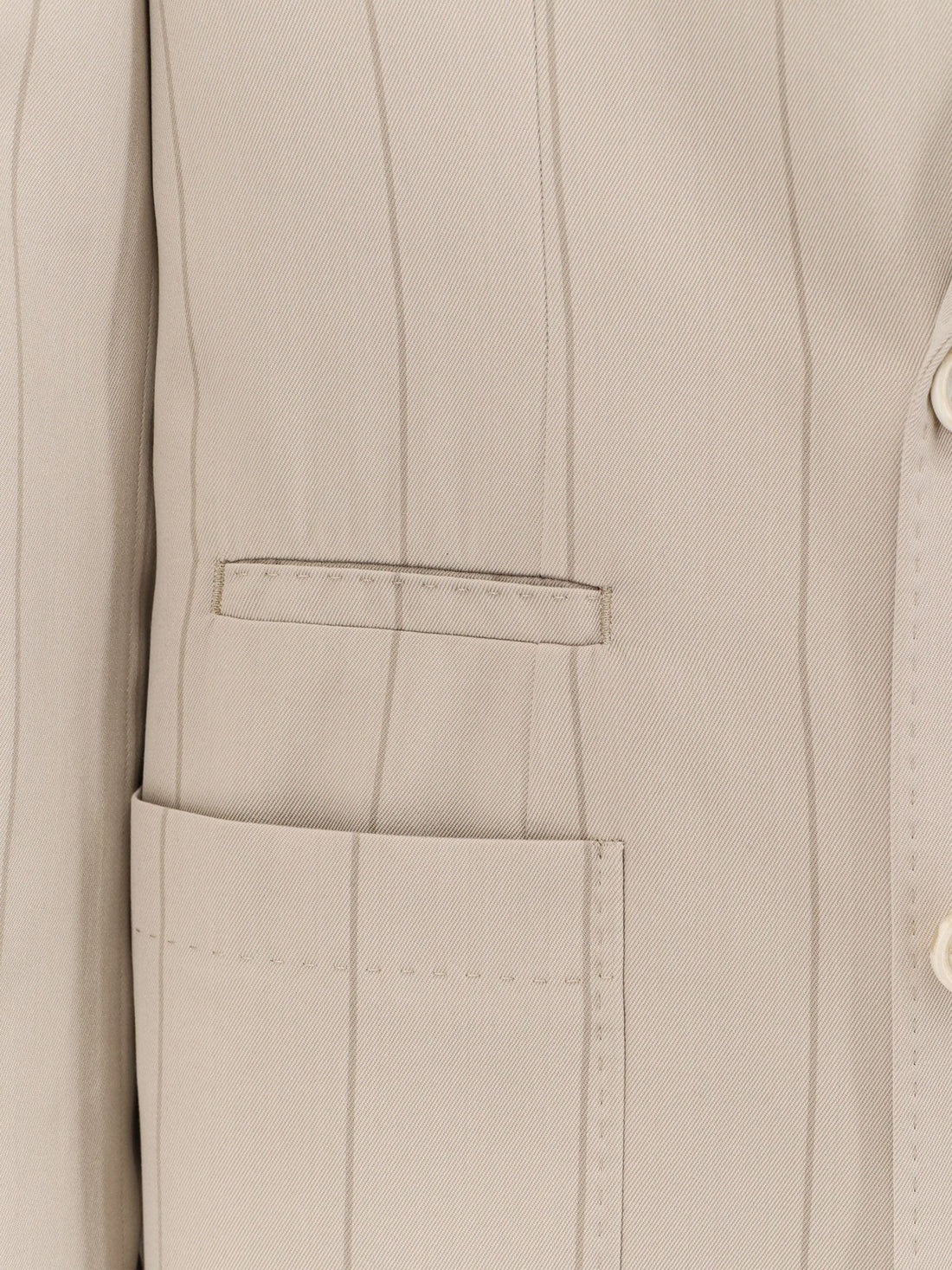 Brunello Cucinelli Silk suit with pinstripe motif