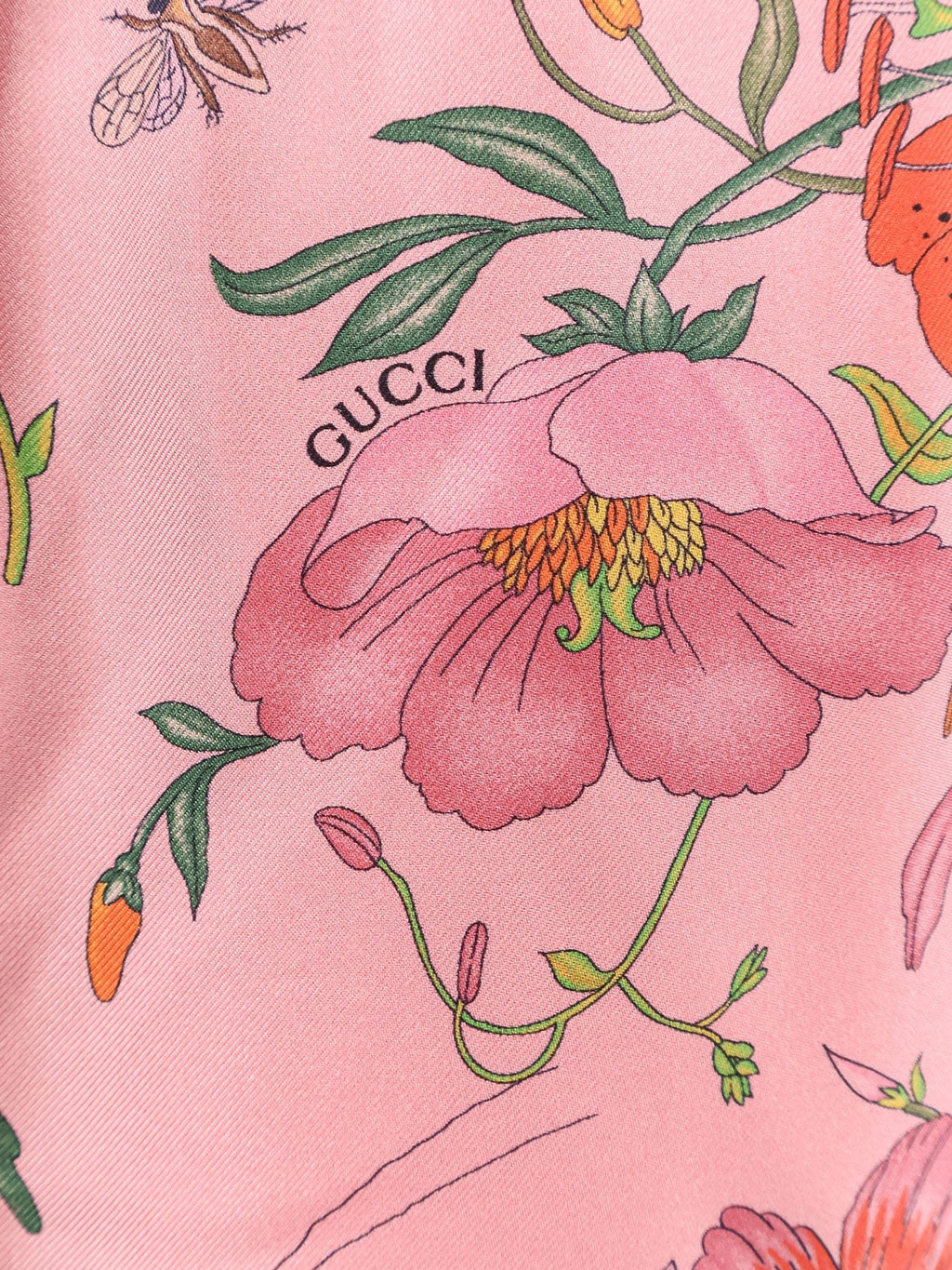Gucci Silk trousers with Gucci Flora print