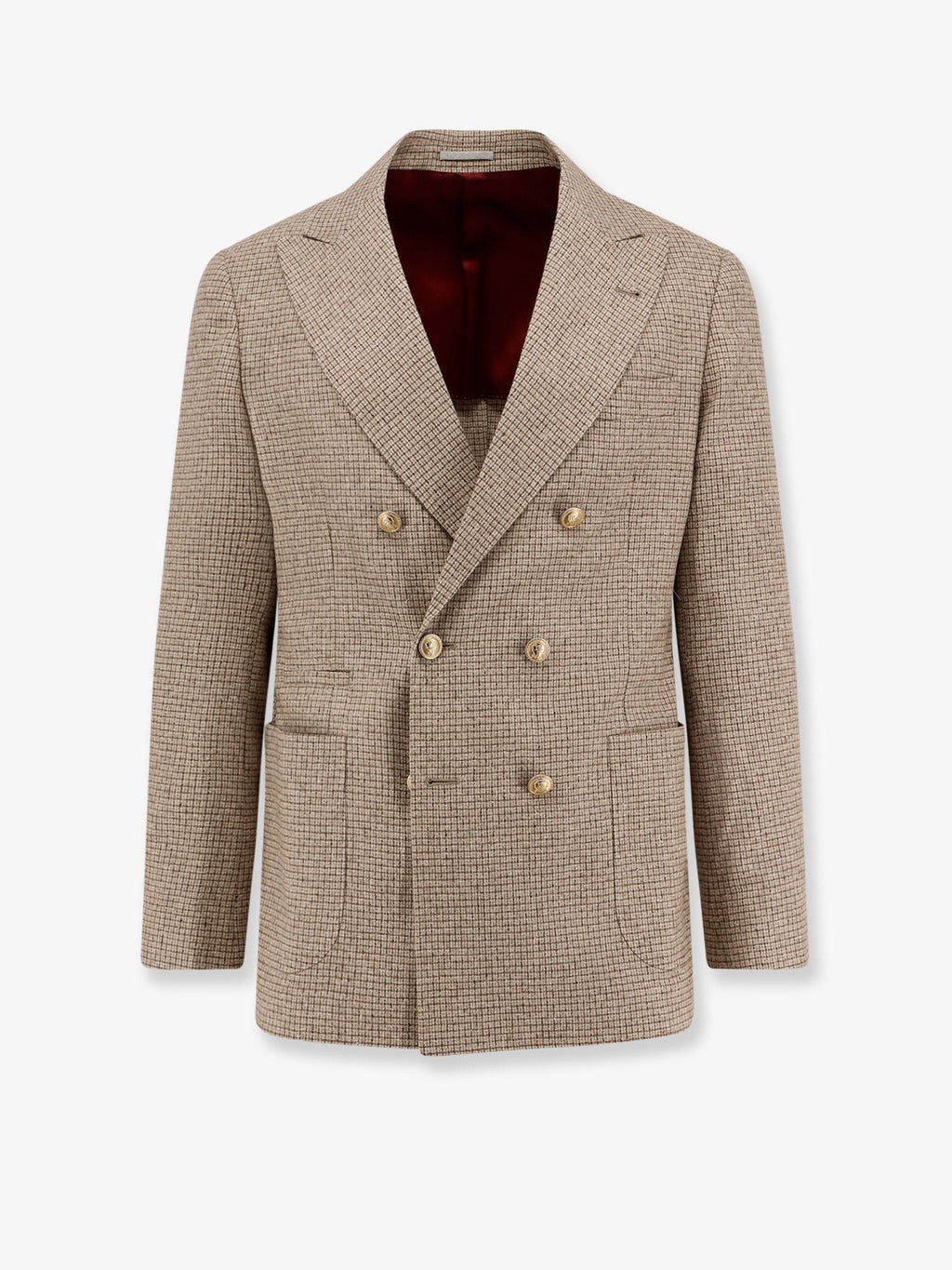 Brunello Cucinelli Silk, wool and cashmere double-breasted blazer