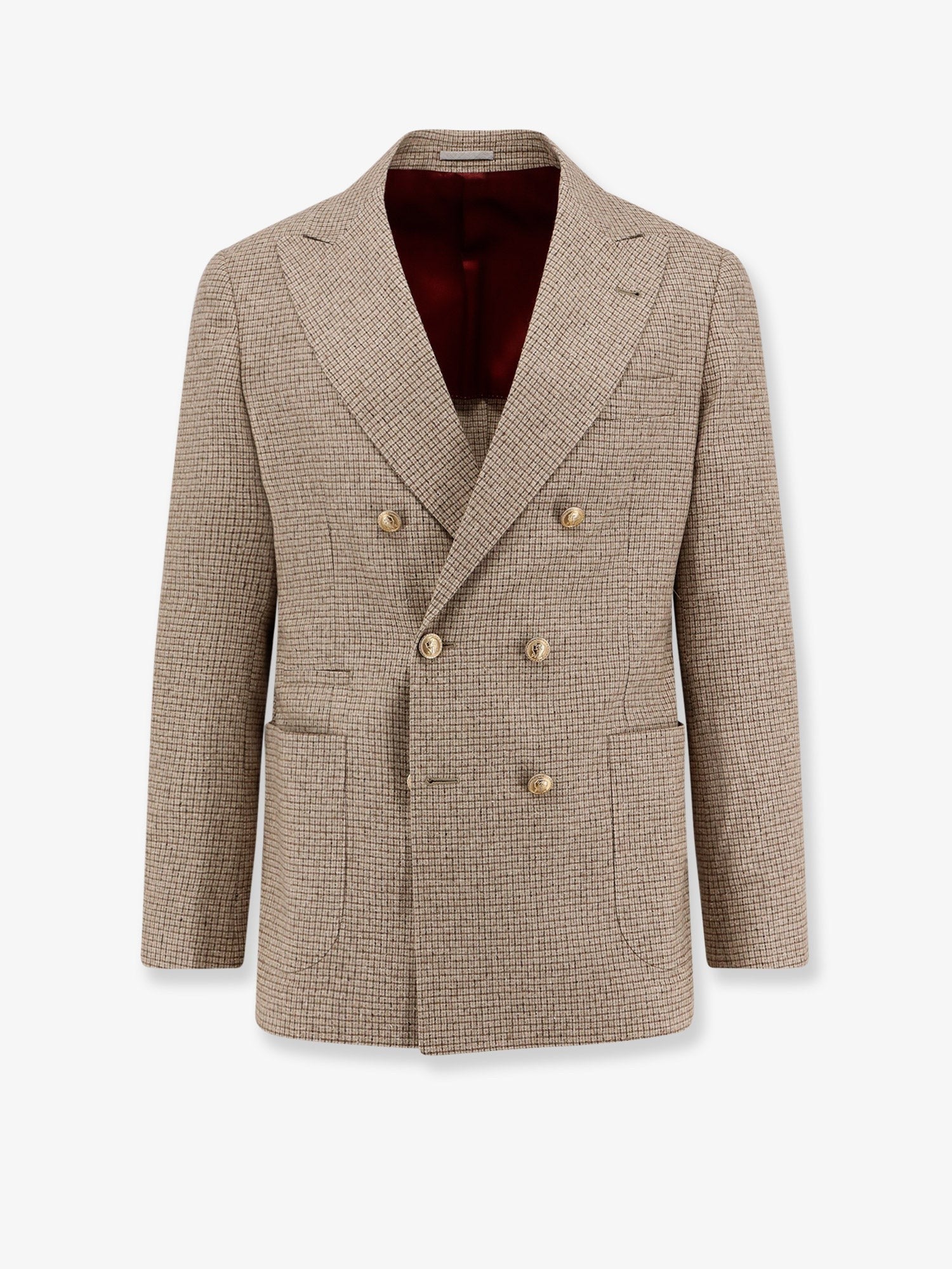 Brunello Cucinelli Silk, wool and cashmere double-breasted blazer