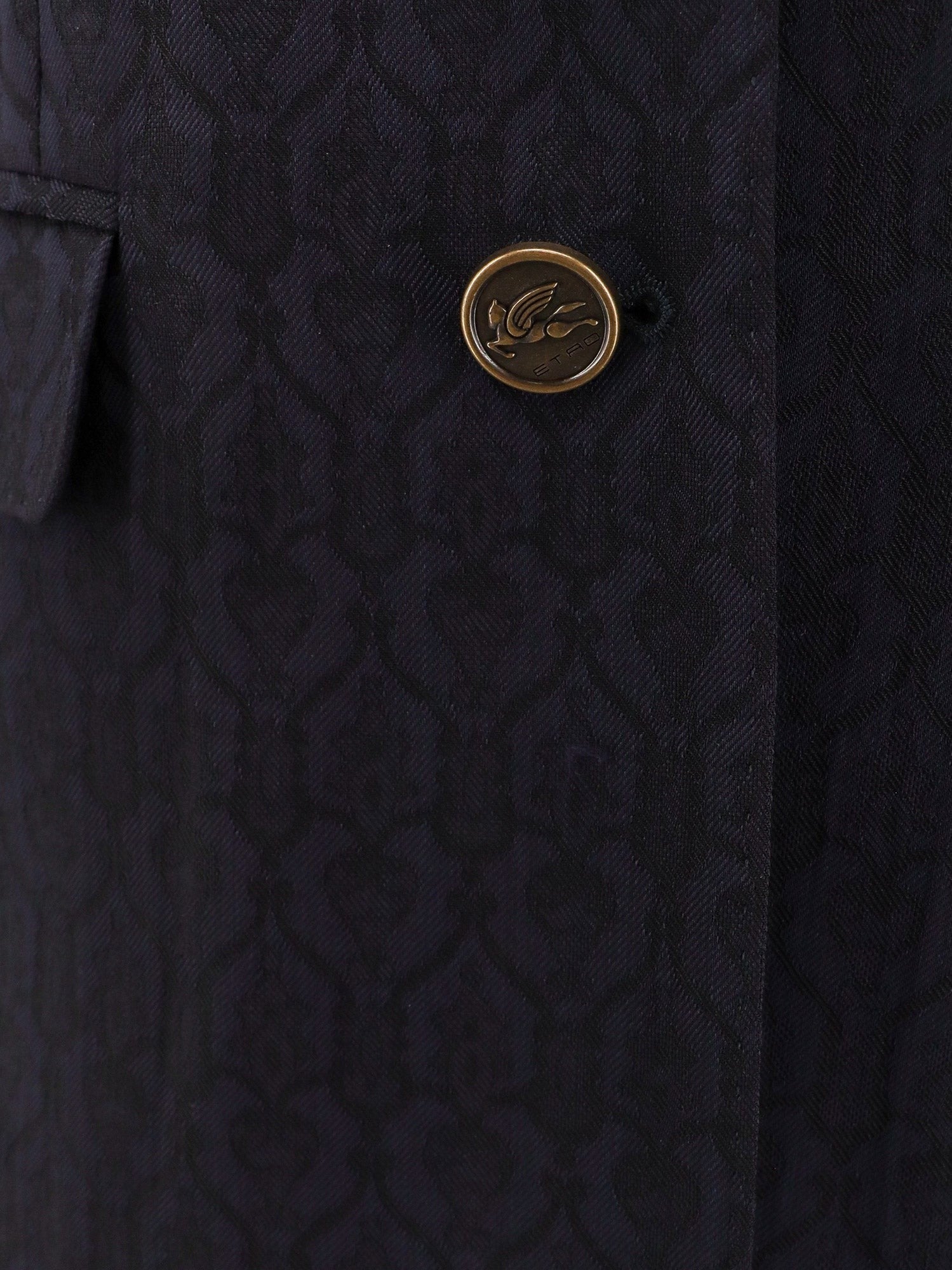 Etro Single-breasted wool blazer with iconic pattern