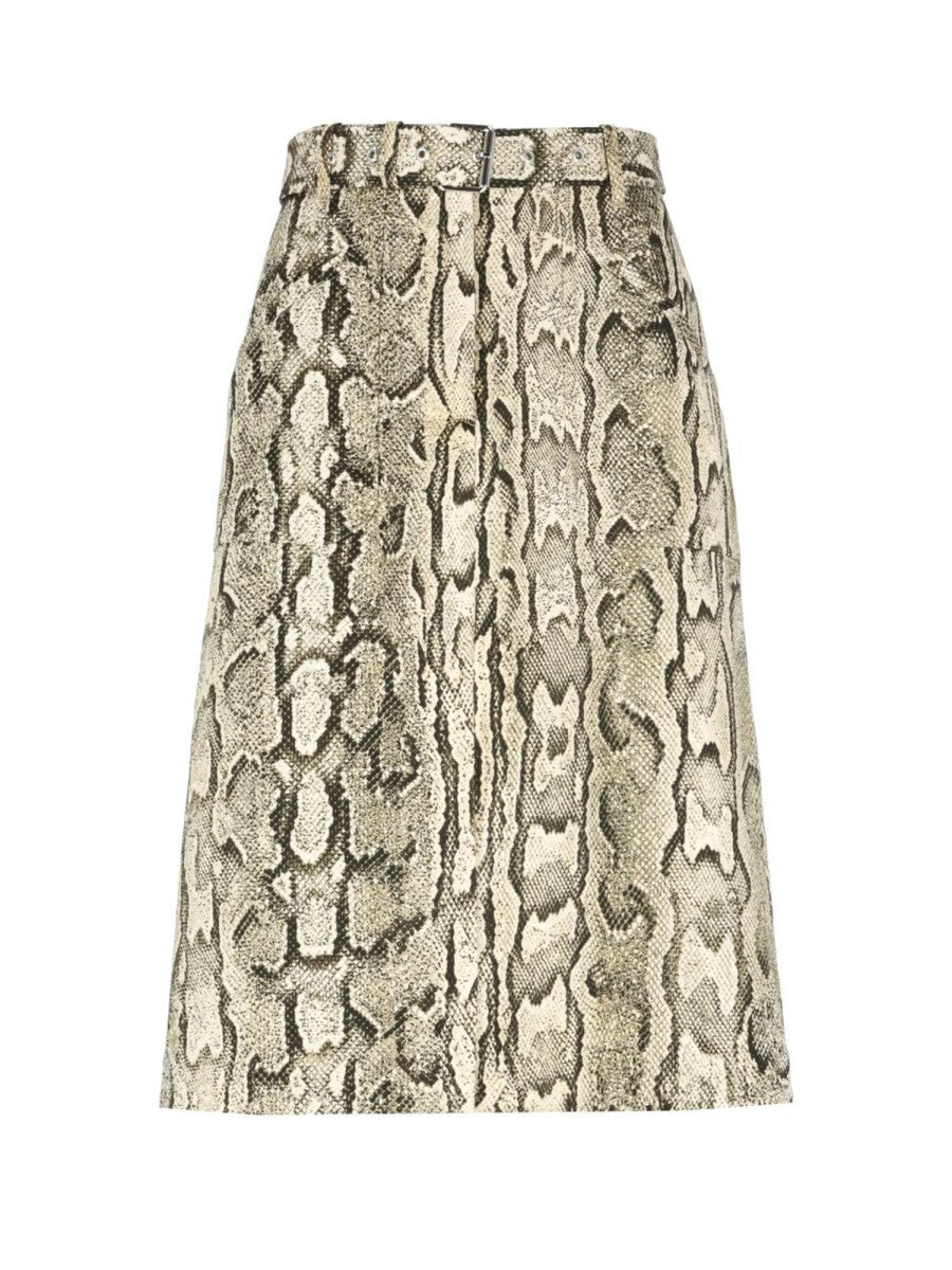 Dries Van Noten SKIRT WITH ANIMAL PATTERN