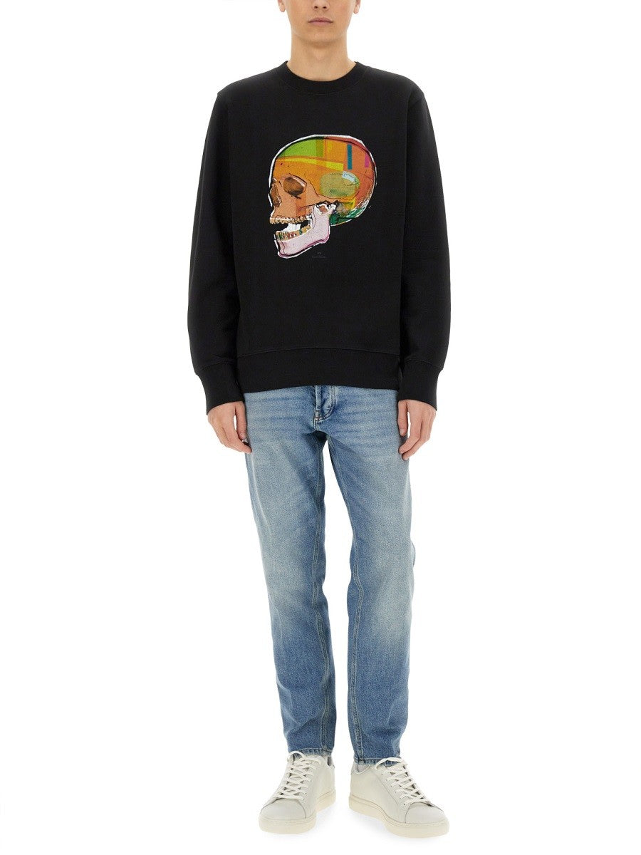 PS BY PAUL SMITH "SKULL SKETCH" PRINT SWEATSHIRT