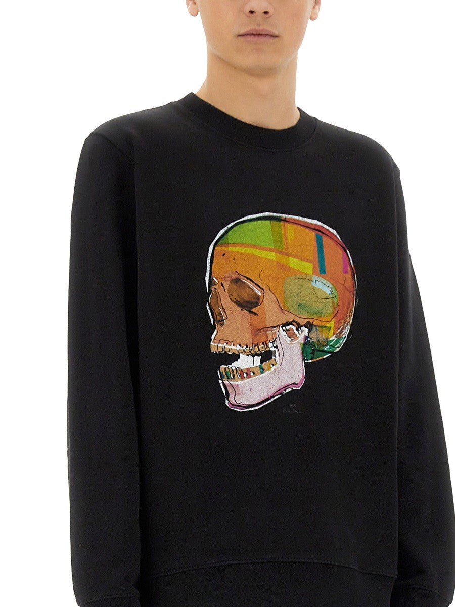 PS BY PAUL SMITH "SKULL SKETCH" PRINT SWEATSHIRT