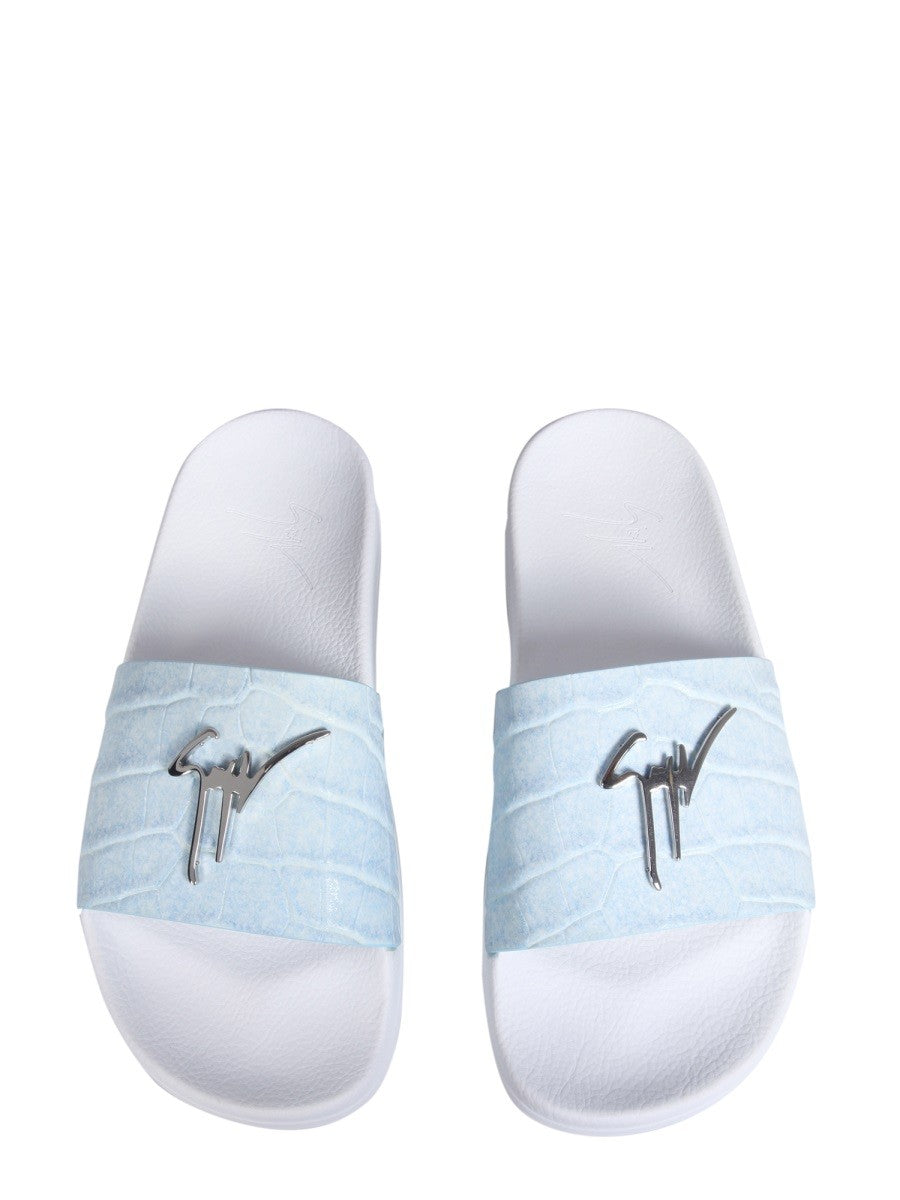 Giuseppe Zanotti SLIDE SANDALS WITH LOGO