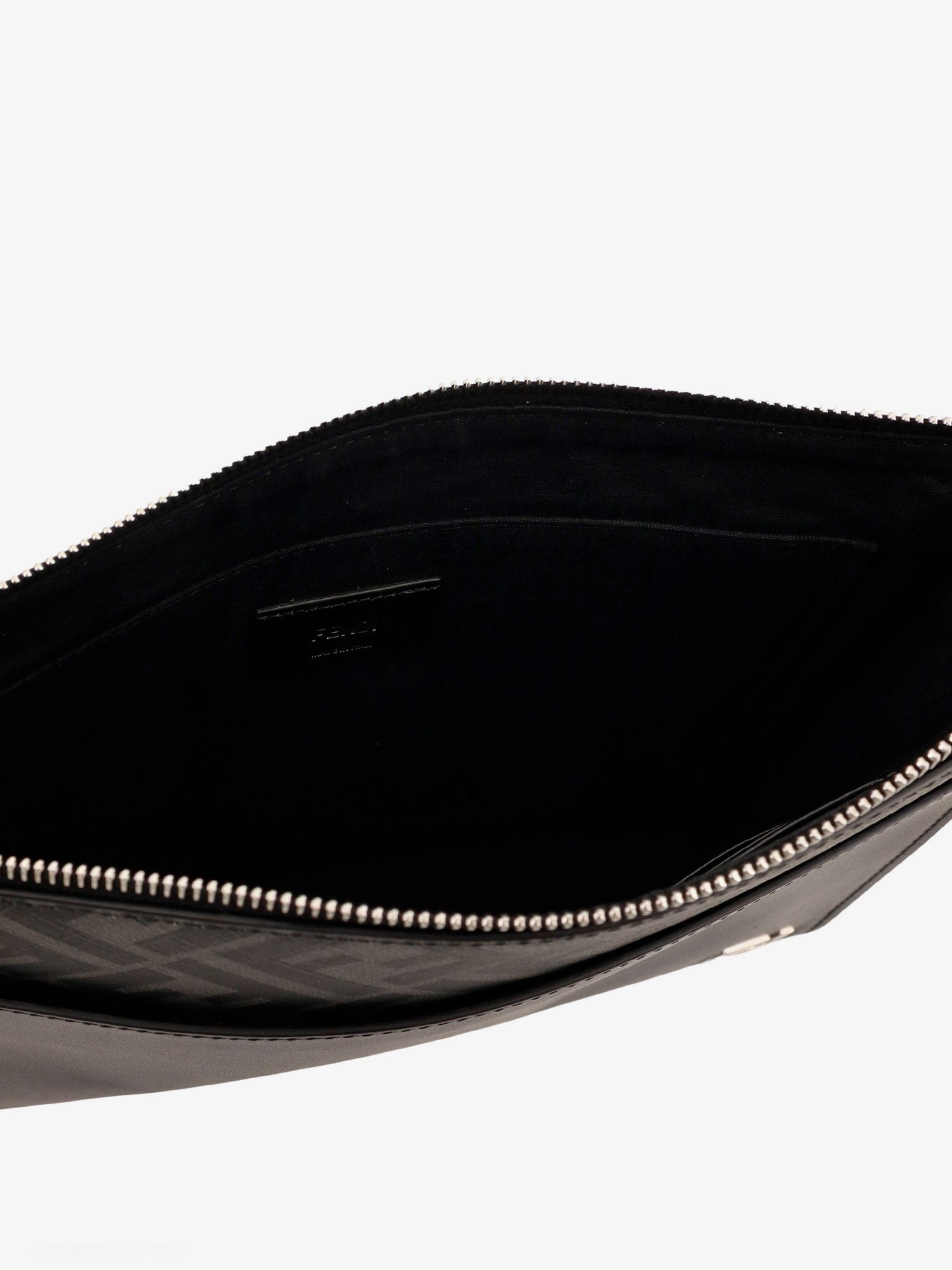 Fendi Squared FF leather clutch