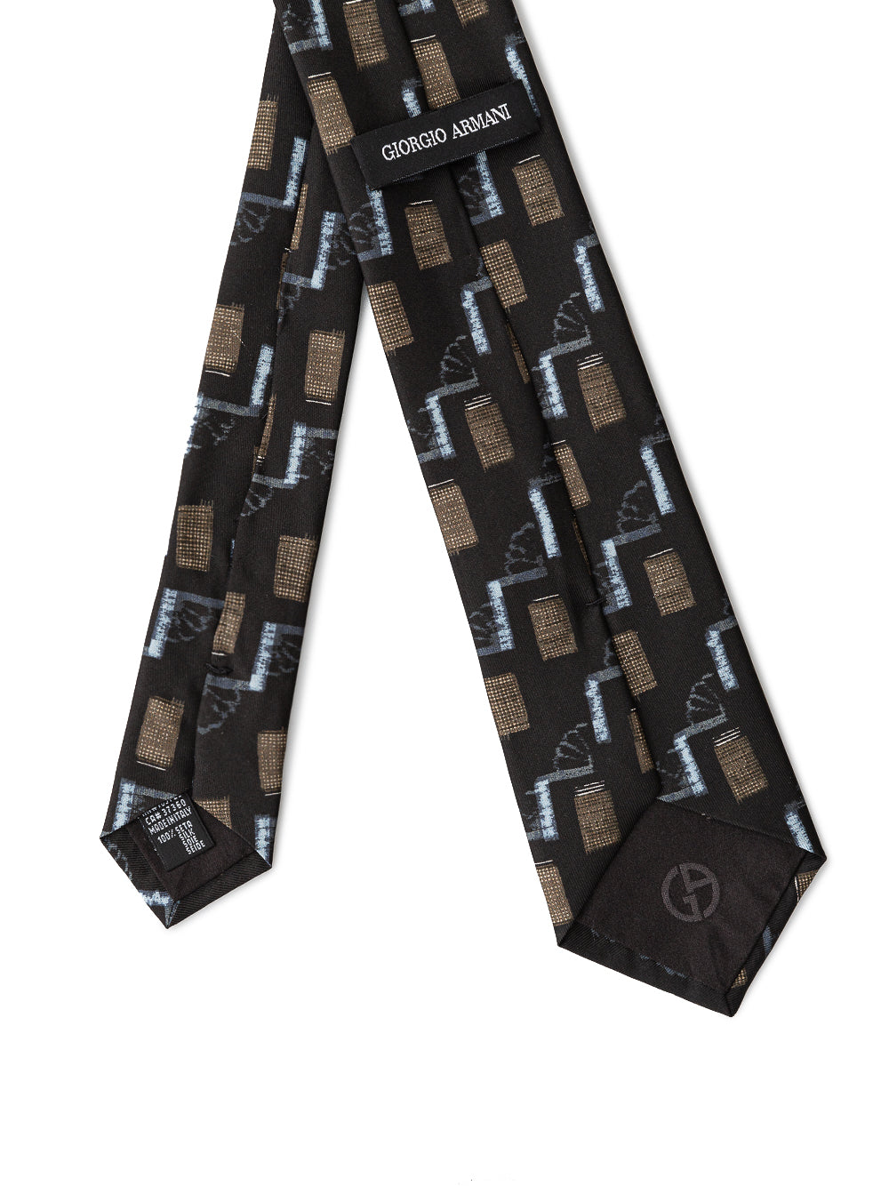 Black silk tie by Giorgio Armani
