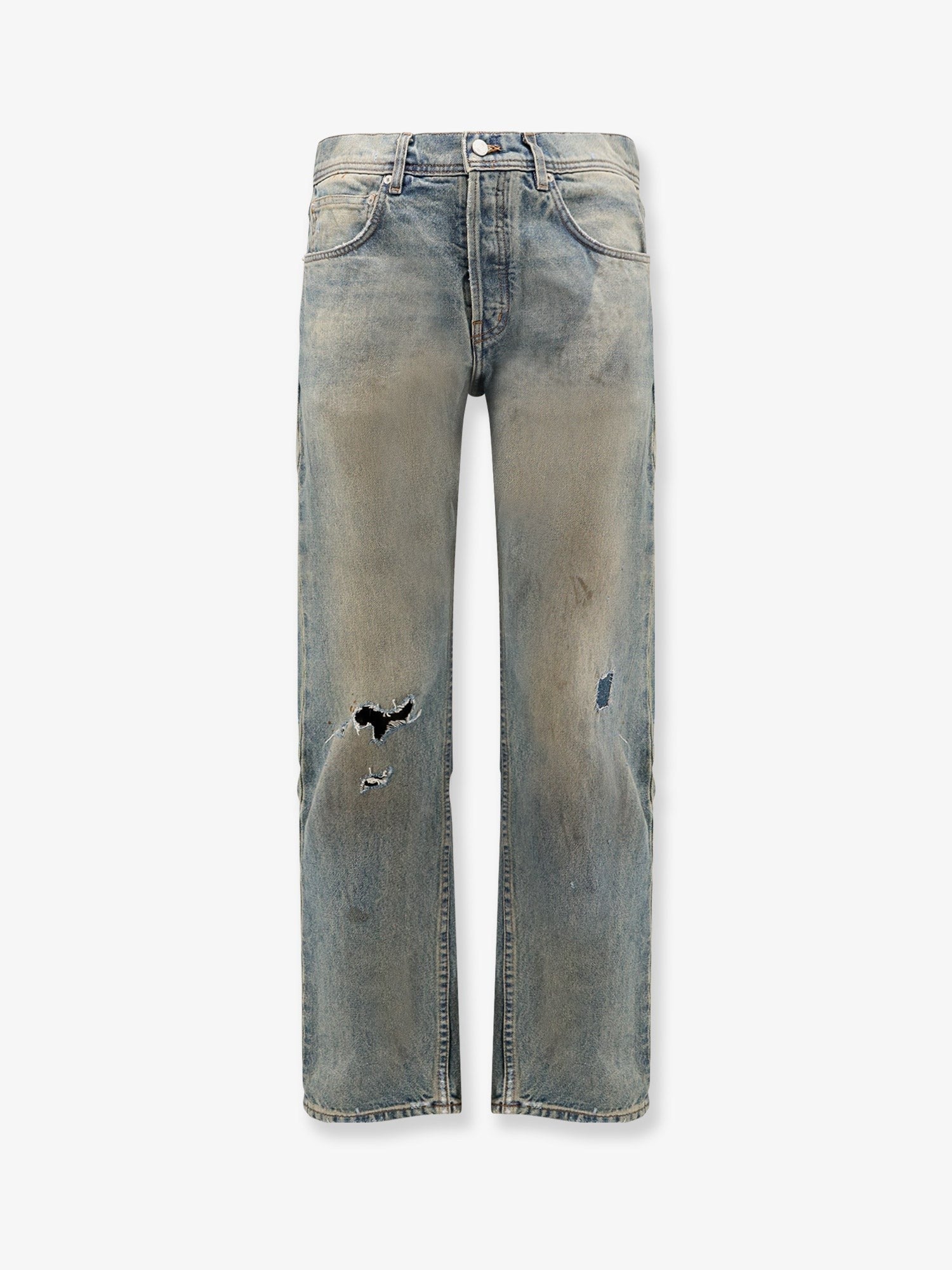 ENFANTS RICHES DEPRIMES Straight leg jeans with destroyed effect