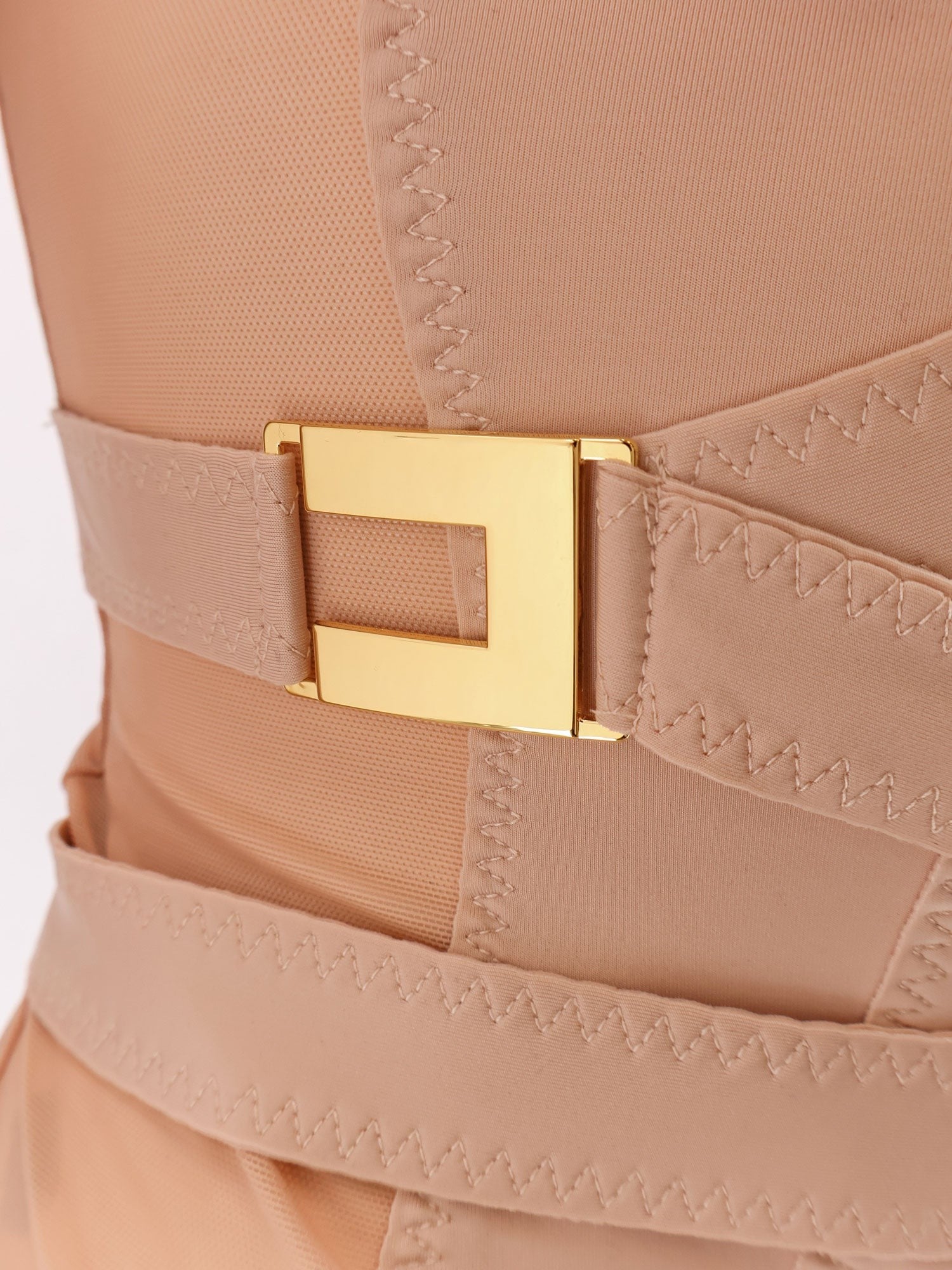 Elisabetta Franchi Stretch fabric top with metal details