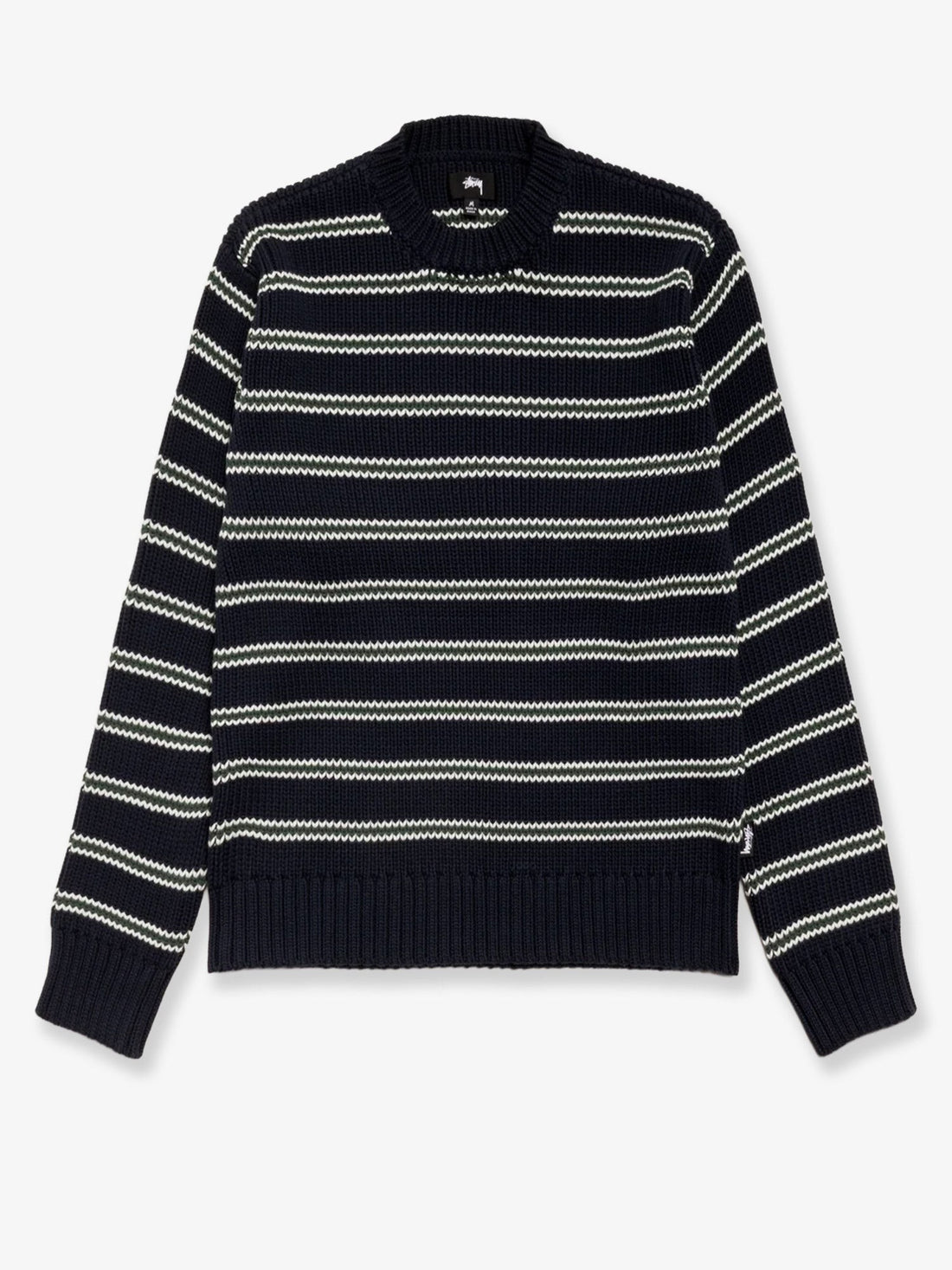 STUSSY Stripe Crew cotton blend sweater