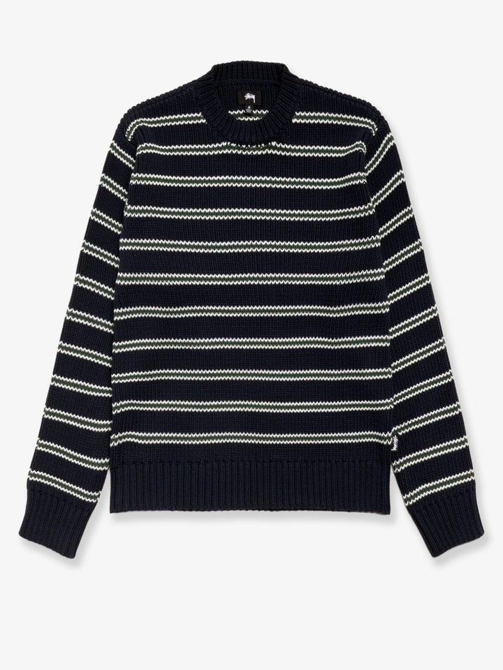 STUSSY Stripe Crew cotton blend sweater