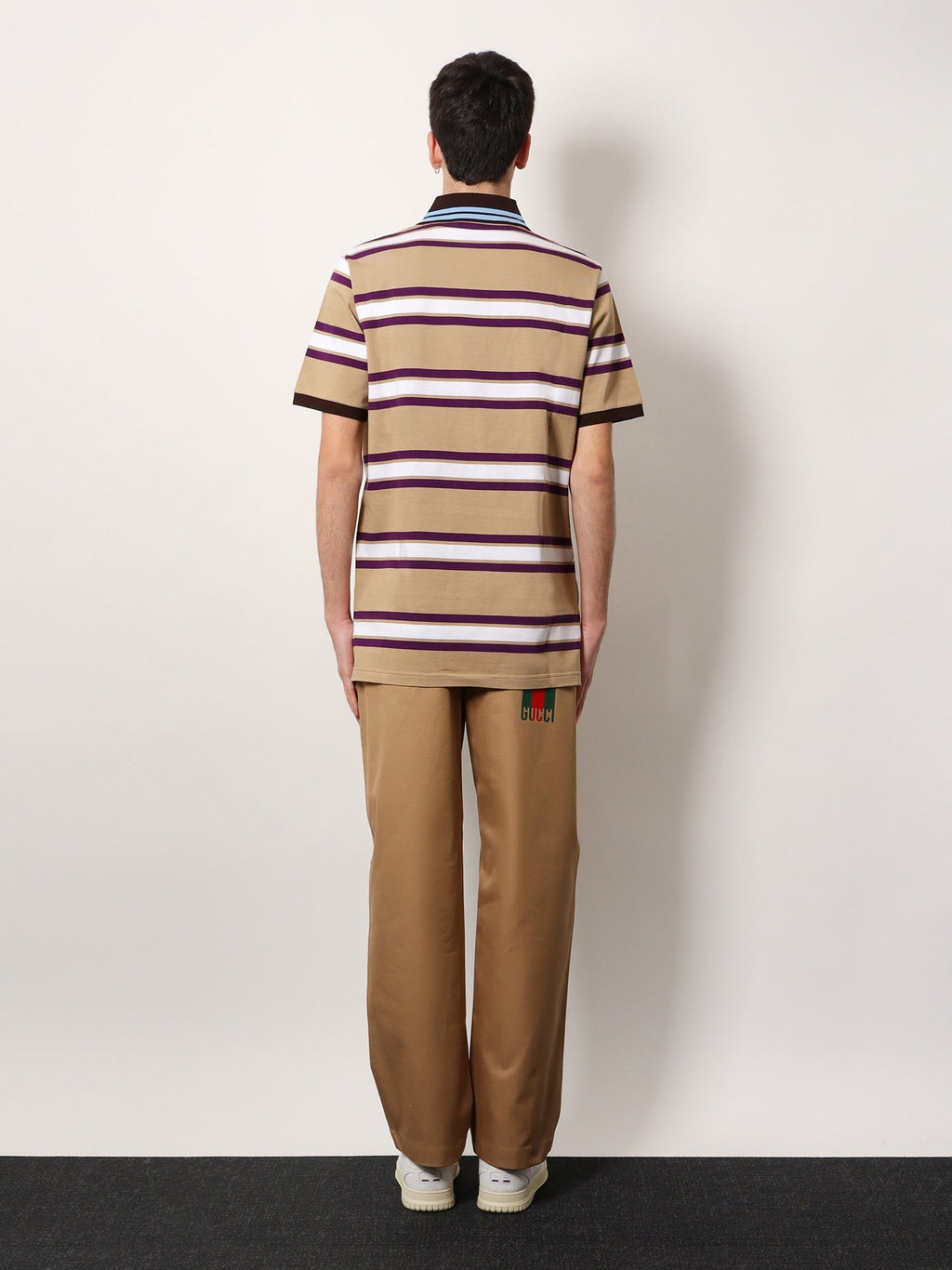 Gucci Striped cotton polo shirt