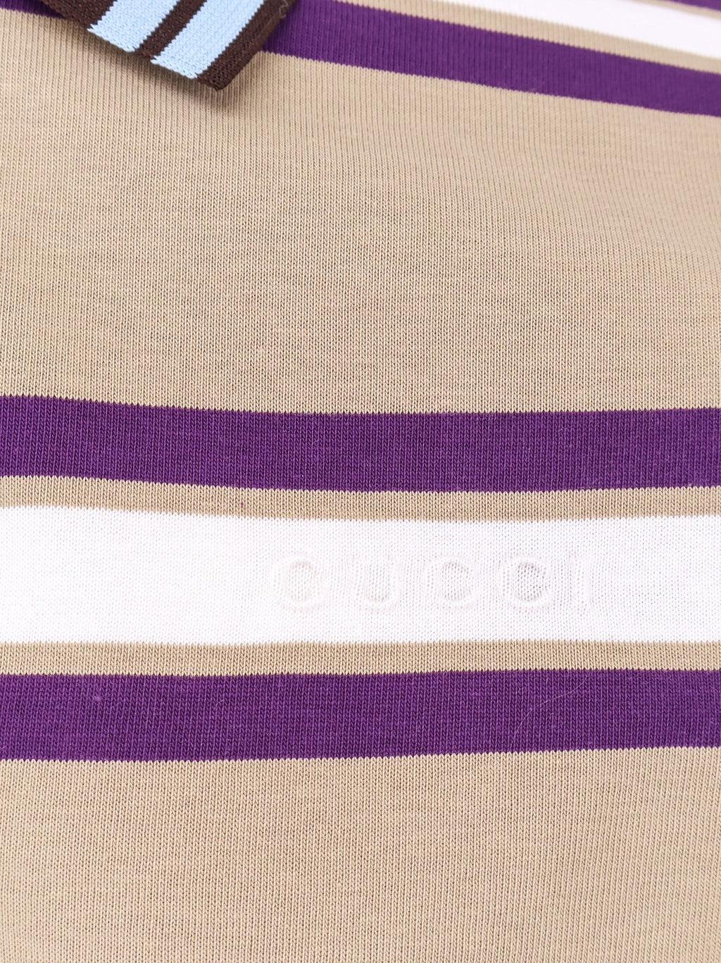 Gucci Striped cotton polo shirt