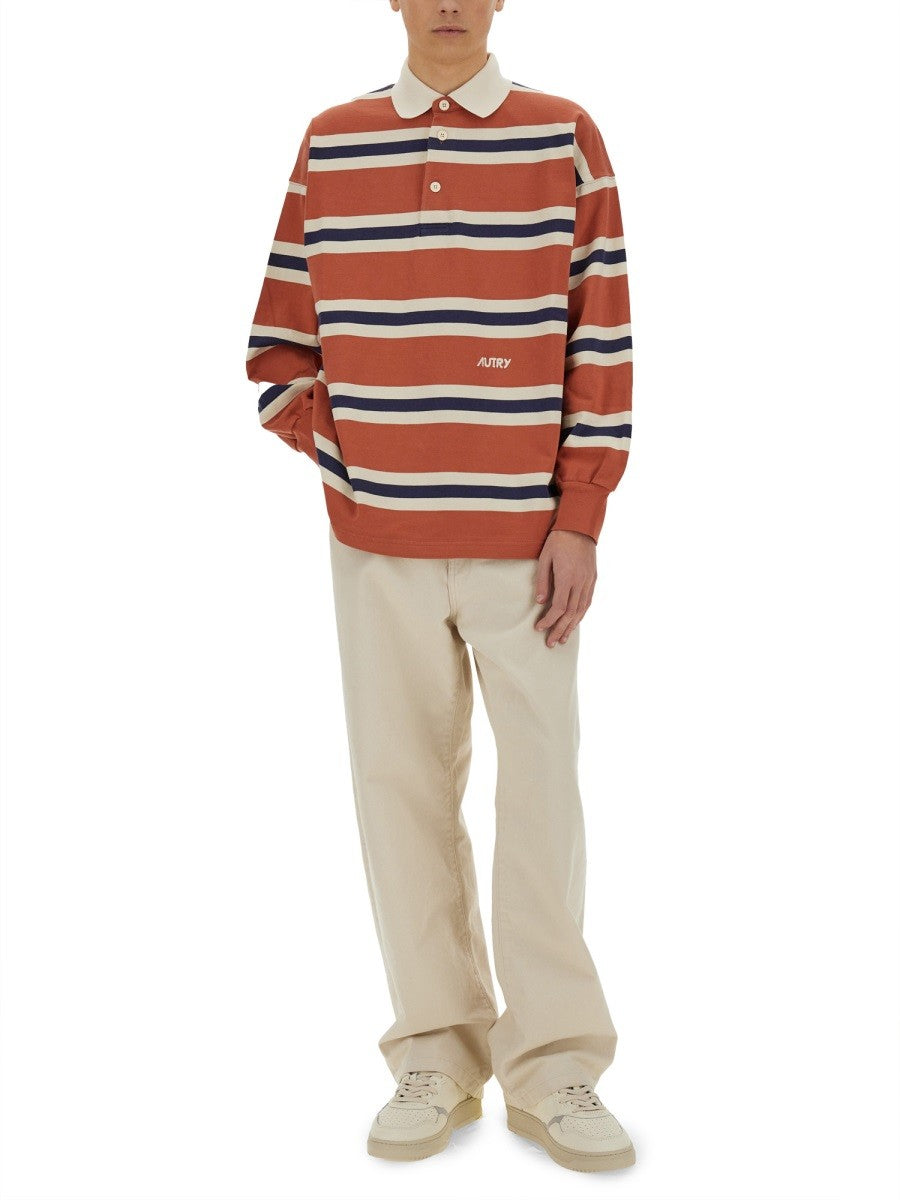 Autry STRIPED RUGBY POLO SHIRT