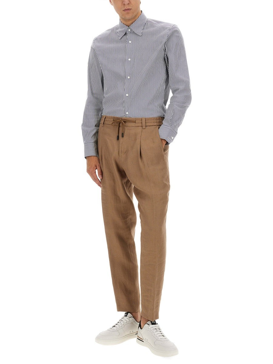 BOSS CAMEL STRIPED SHIRT