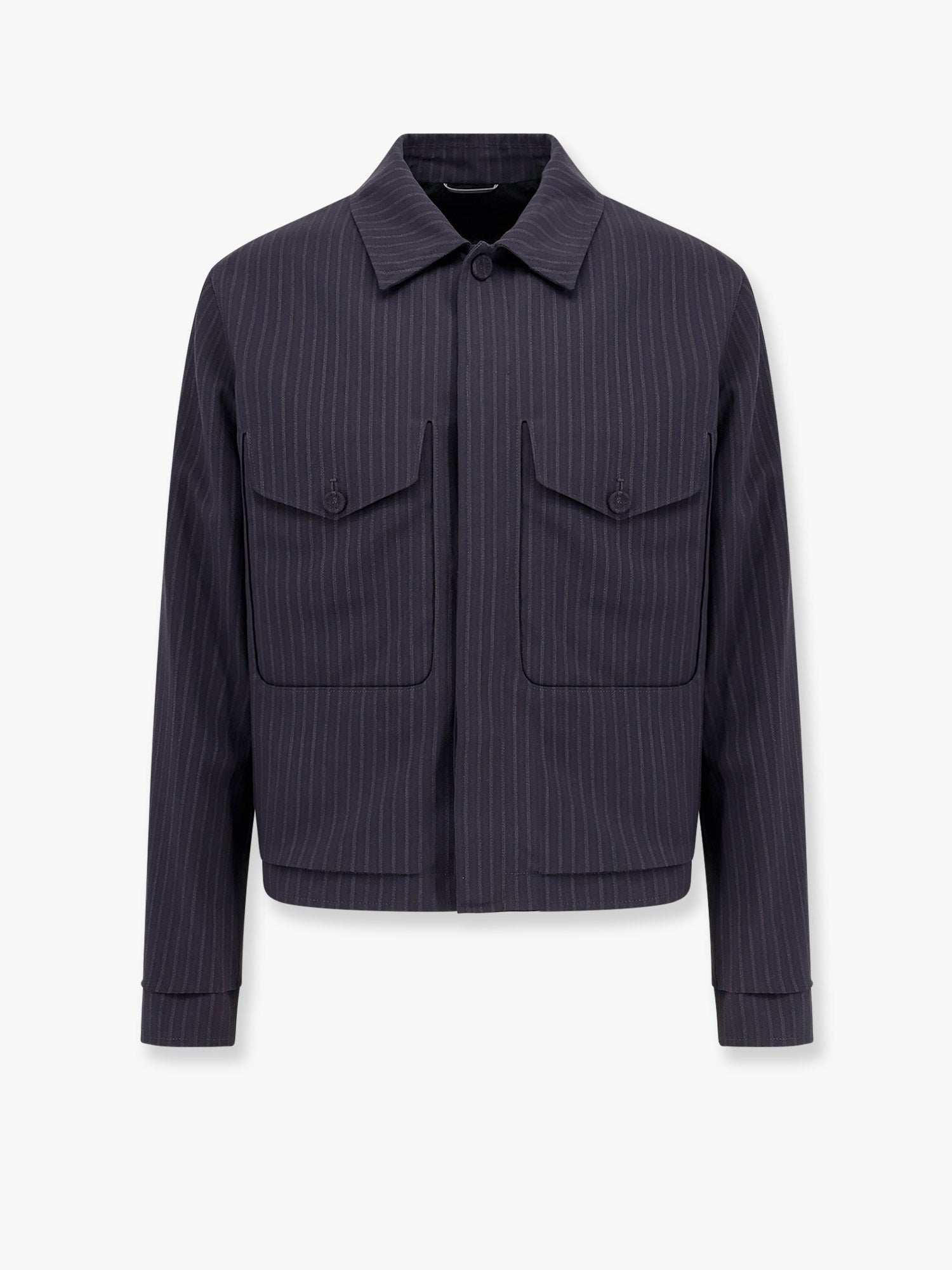 Dior Striped wool blazer with semi-french collar