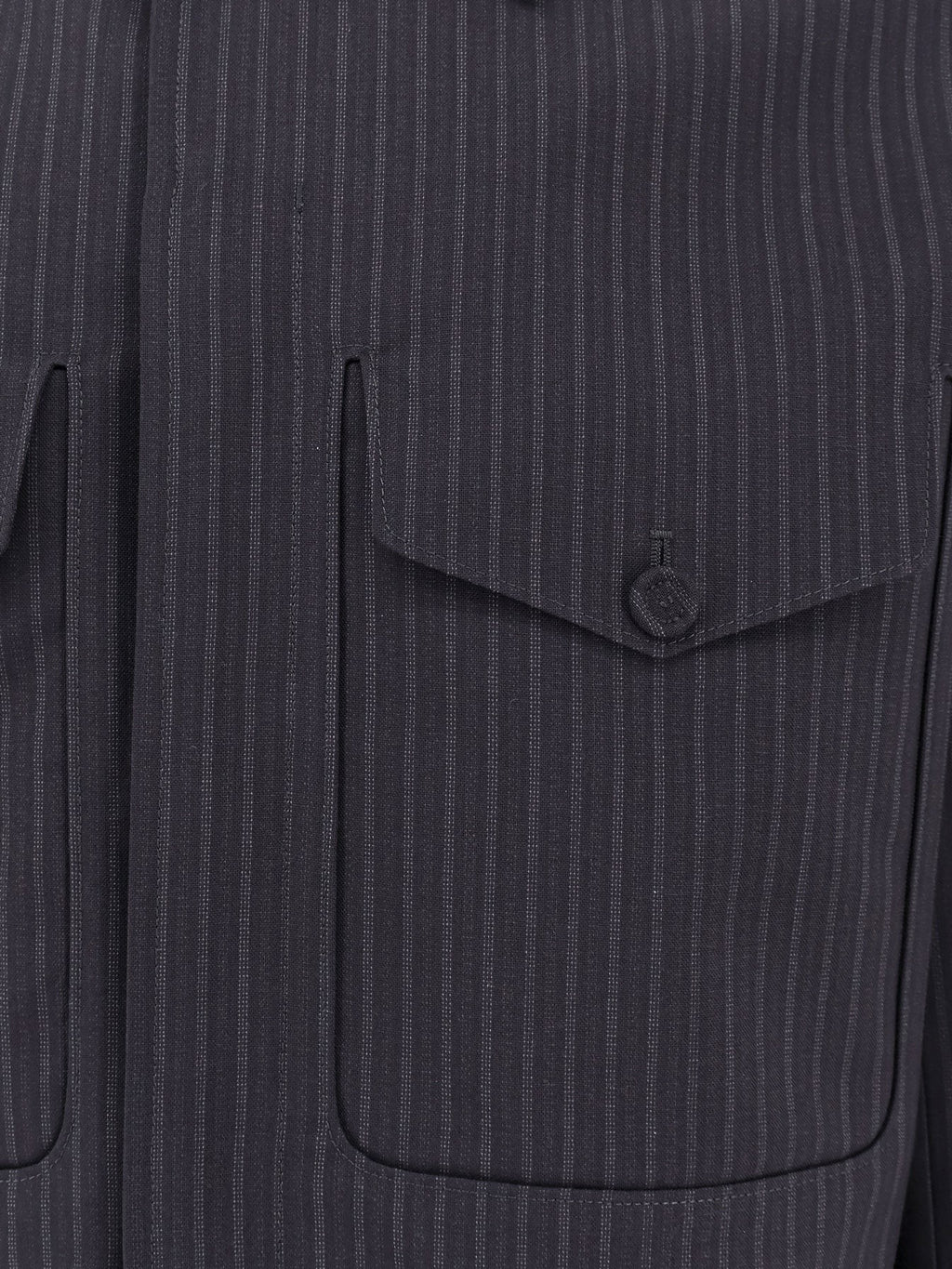 Dior Striped wool blazer with semi-french collar