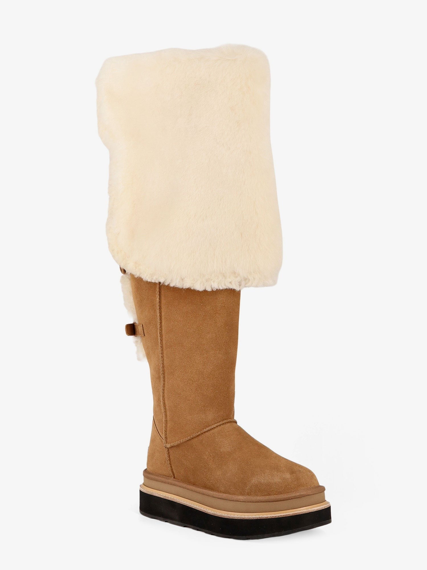 SACAI X UGG Suede and fur boots