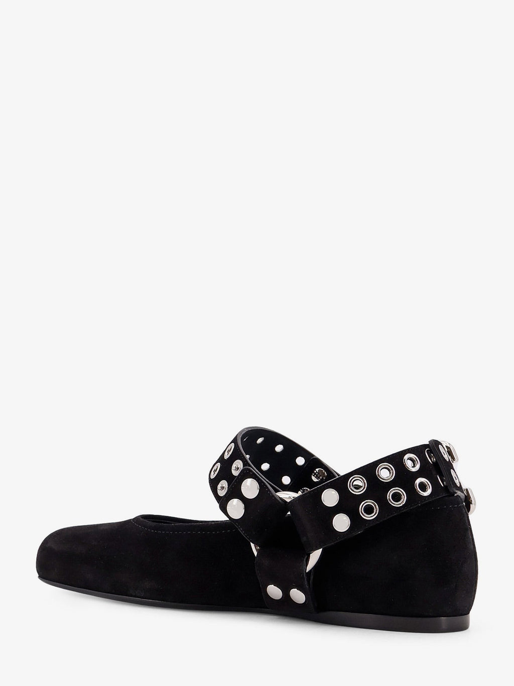 ALAIA Suede Biker Flat Ballerinas