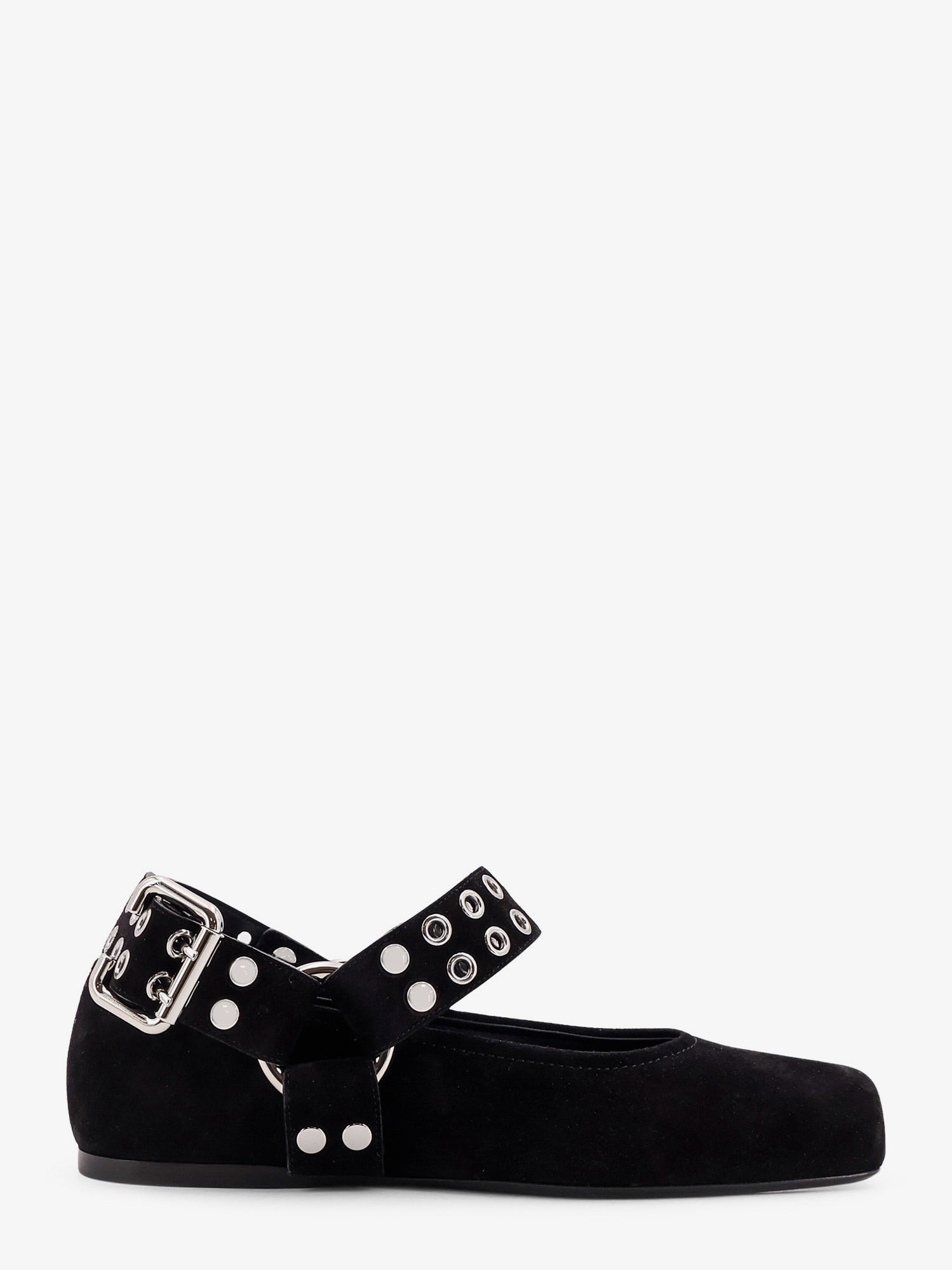 ALAIA Suede Biker Flat Ballerinas