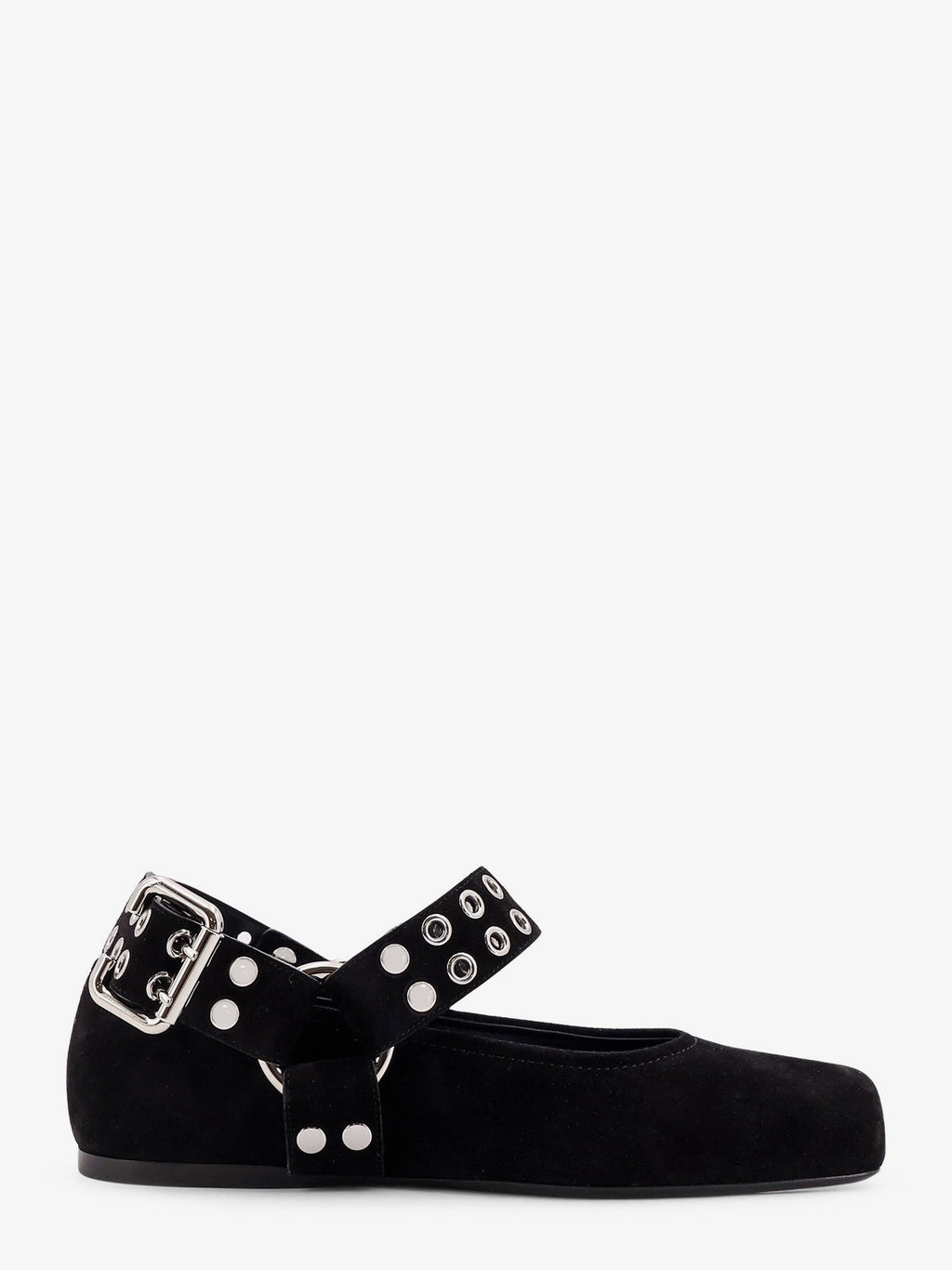 ALAIA Suede Biker Flat Ballerinas