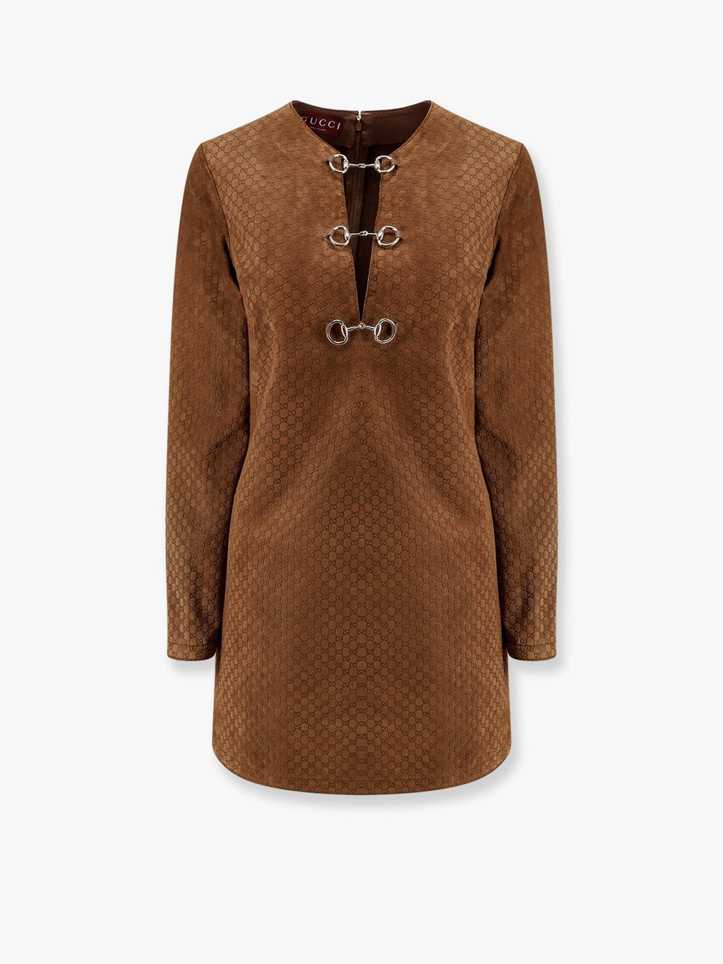 Gucci Suede short dress with all-over GG logo