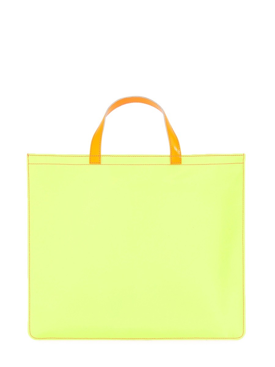 COMME DES GARCONS WALLET SUPER FLUO LEATHER TOTE BAG