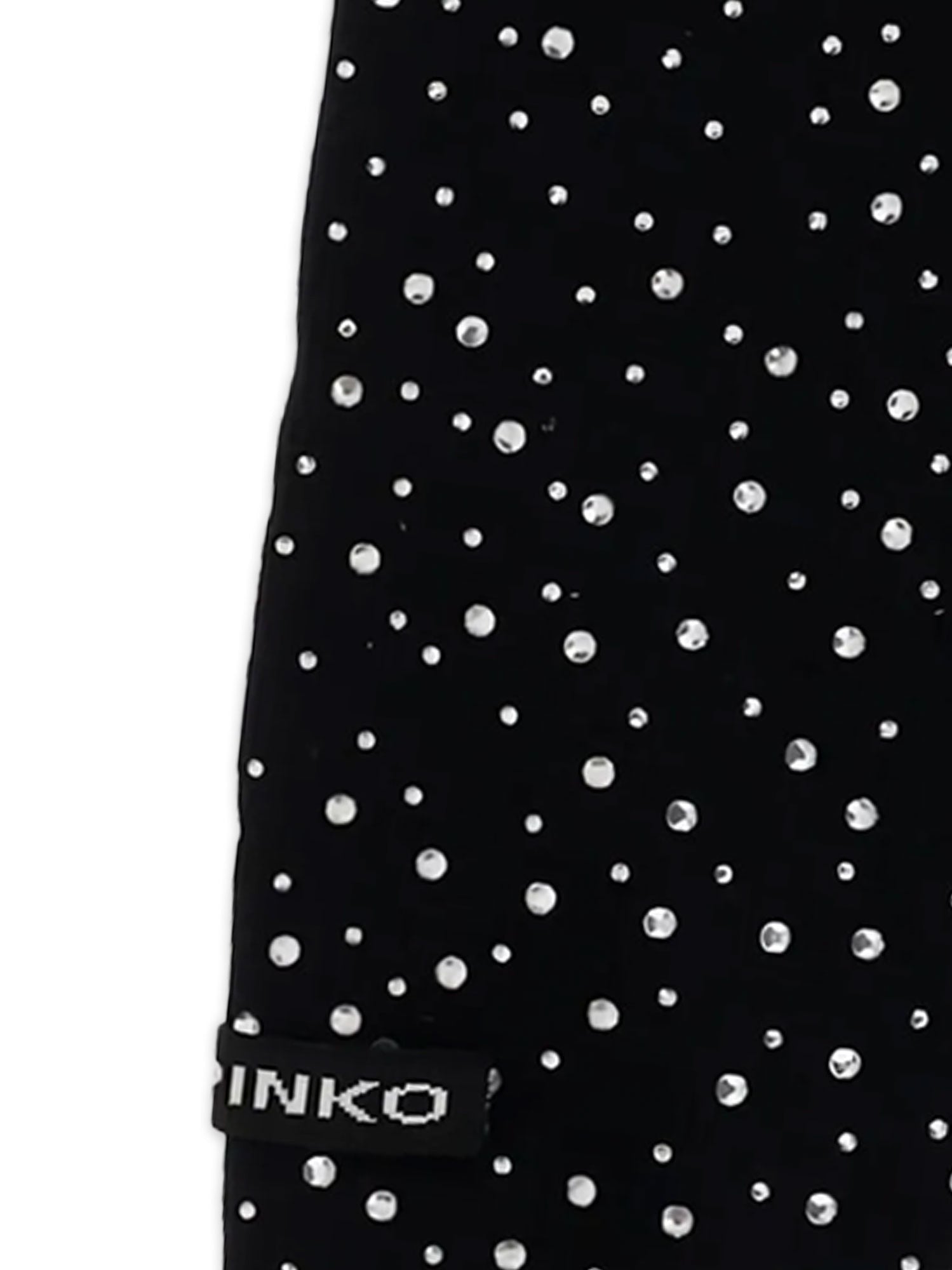 Pinko Svizzera wool scarf with rhinestones