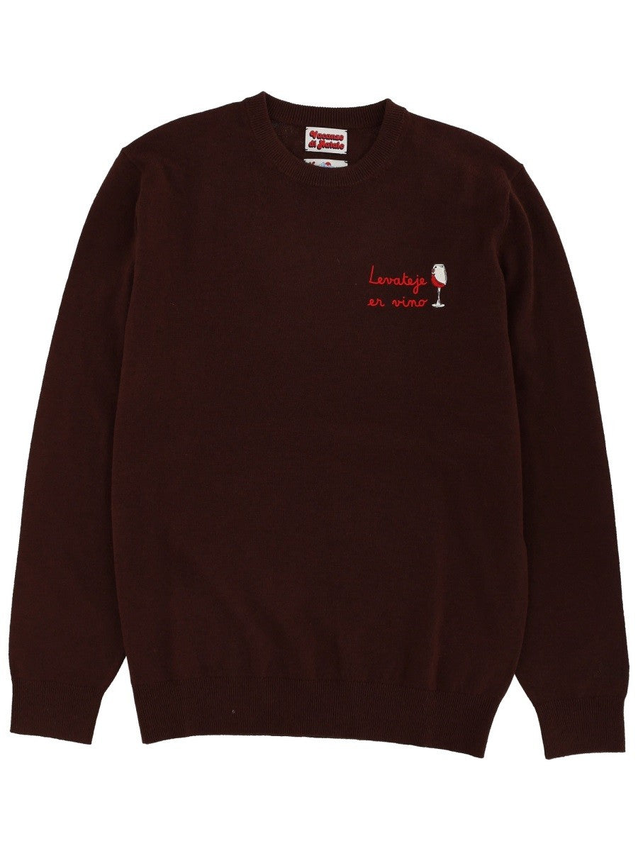 MC2 SAINT BARTH SWEATER WITH EMBROIDERY