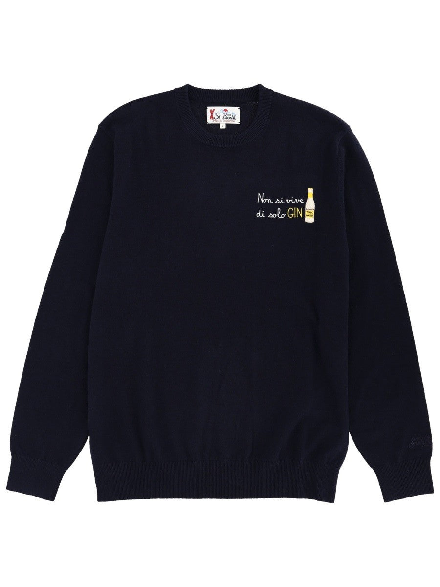 MC2 SAINT BARTH SWEATER WITH EMBROIDERY
