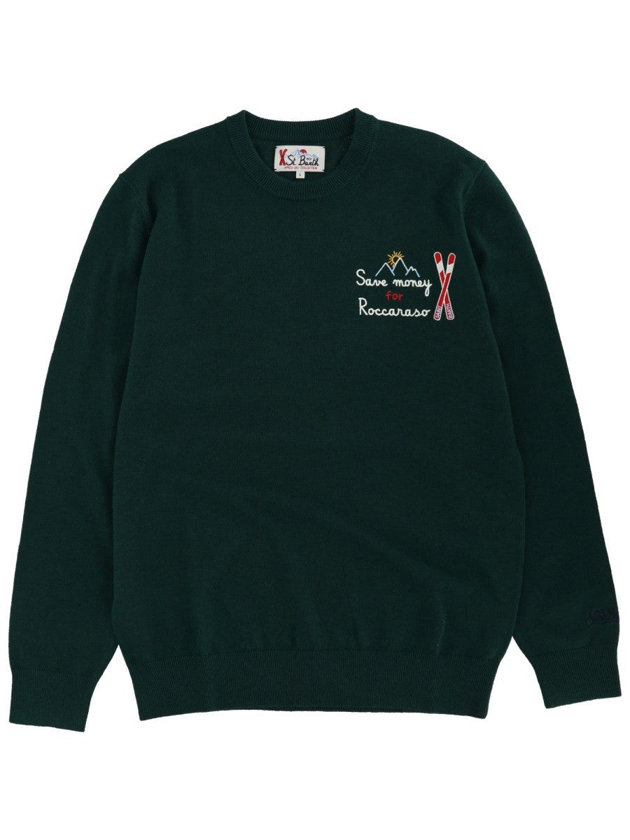 MC2 SAINT BARTH SWEATER WITH EMBROIDERY