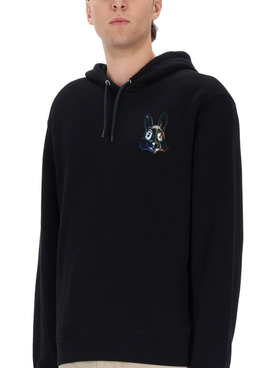 PS BY PAUL SMITH SWEATSHIRT WITH "BUNNY" PRINT