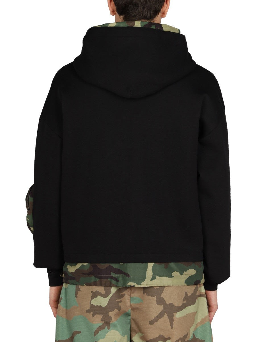 Dolce & Gabbana SWEATSHIRT WITH CAMO DETAILS