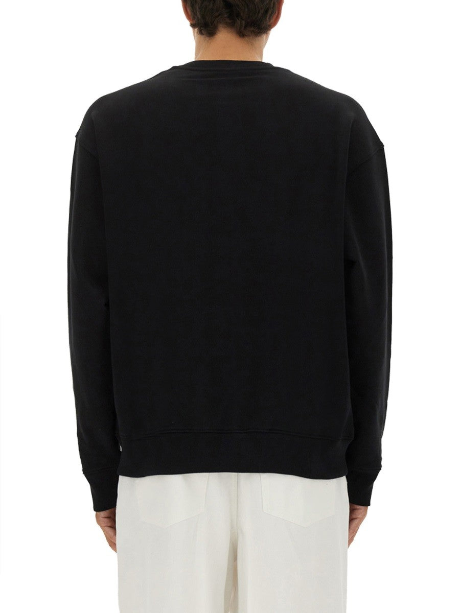 Moschino SWEATSHIRT WITH LAUREL CROWN LOGO EMBROIDERY