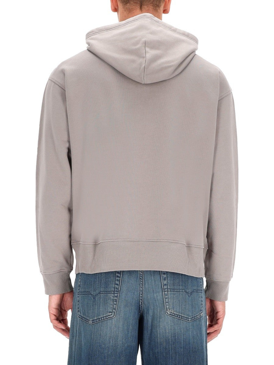 Diesel SWEATSHIRT WITH LOGO AND HOOD