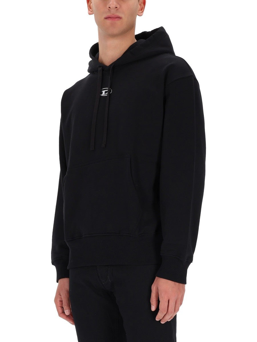 Diesel SWEATSHIRT WITH LOGO AND HOOD