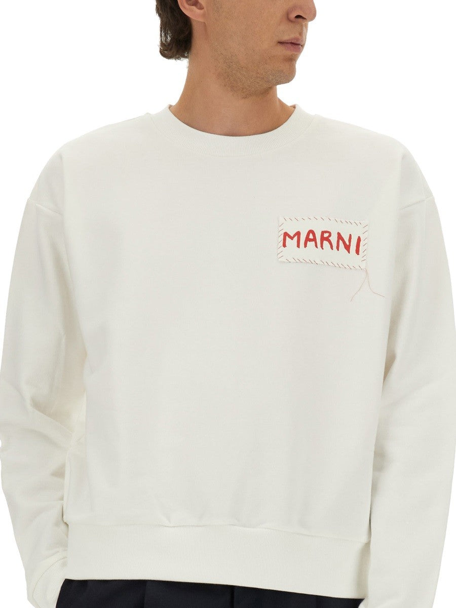 Marni SWEATSHIRT WITH LOGO PATCH