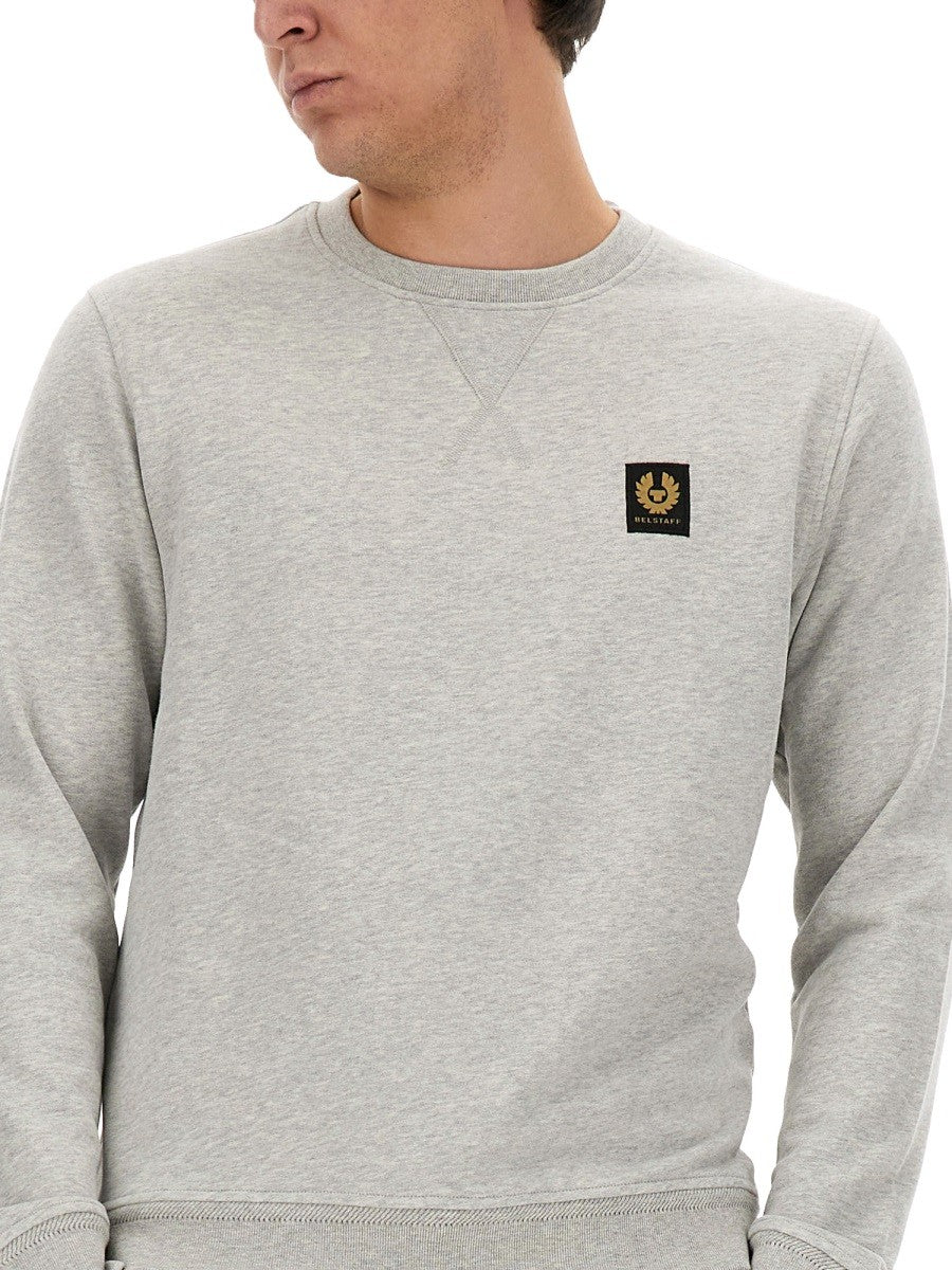 BELSTAFF SWEATSHIRT WITH LOGO PATCH