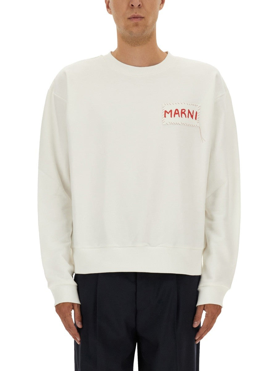 Marni SWEATSHIRT WITH LOGO PATCH