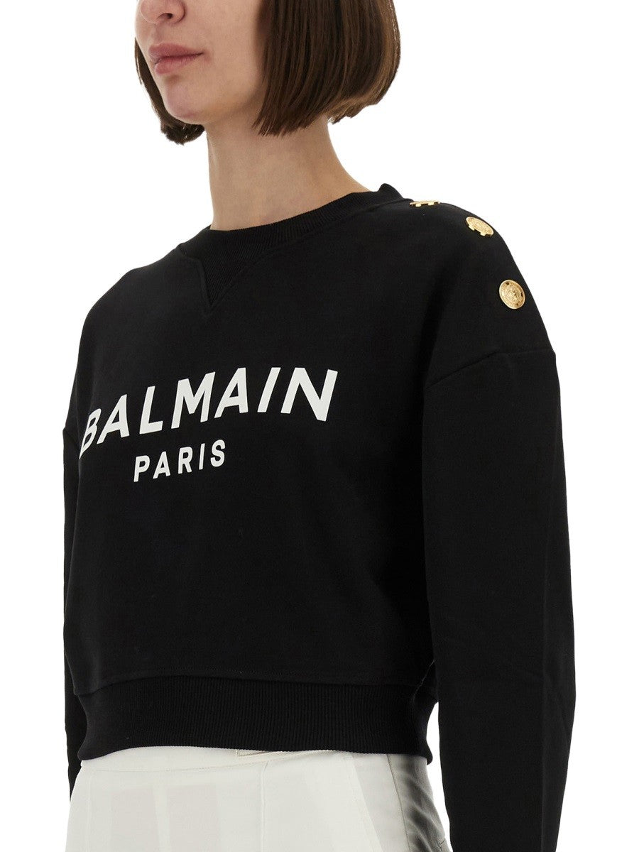Balmain SWEATSHIRT WITH LOGO PRINT