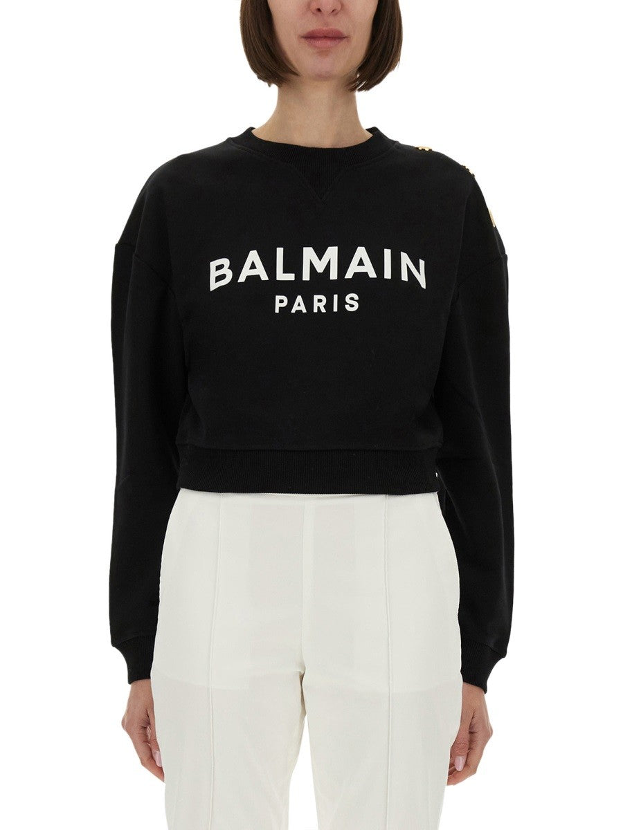 Balmain SWEATSHIRT WITH LOGO PRINT