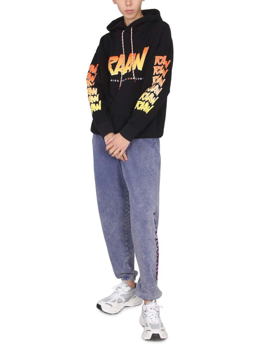 ARIES SWEATSHIRT WITH LOGO PRINT