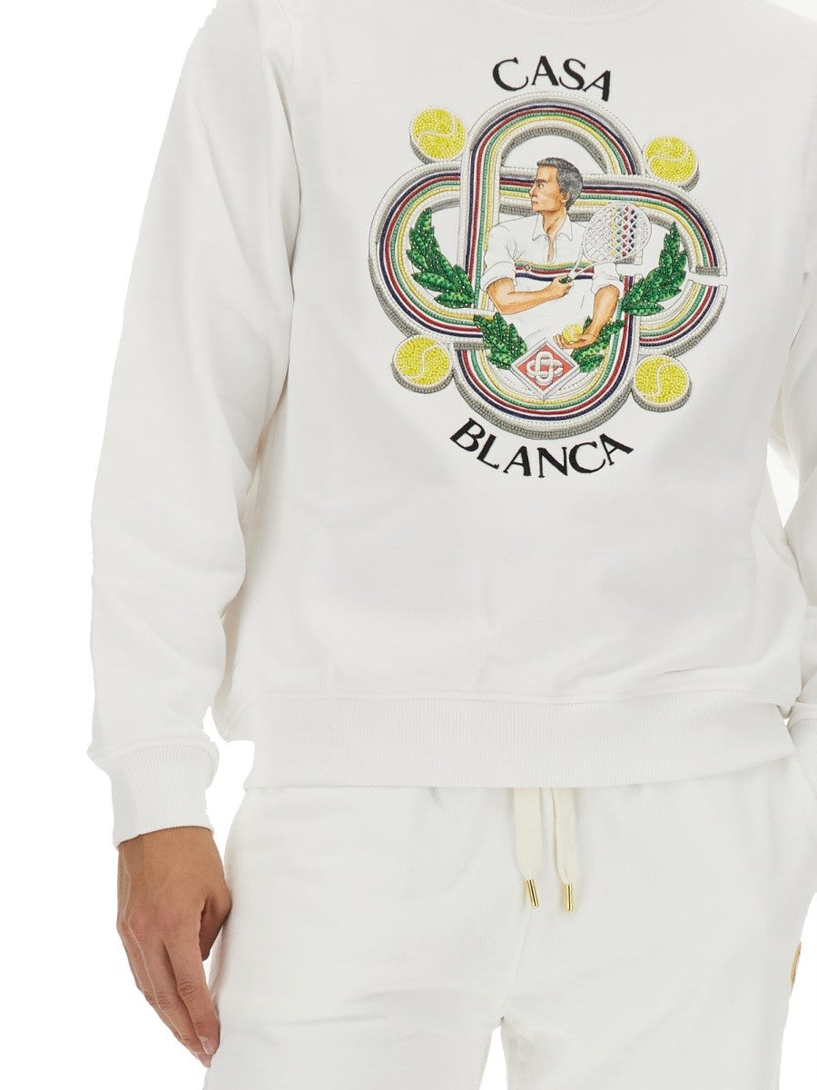 CASABLANCA SWEATSHIRT WITH LOGO