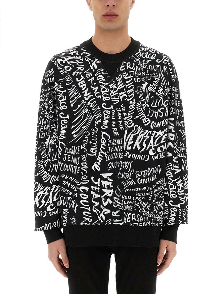 Versace Jeans Couture SWEATSHIRT WITH LOGOMANIA PRINT