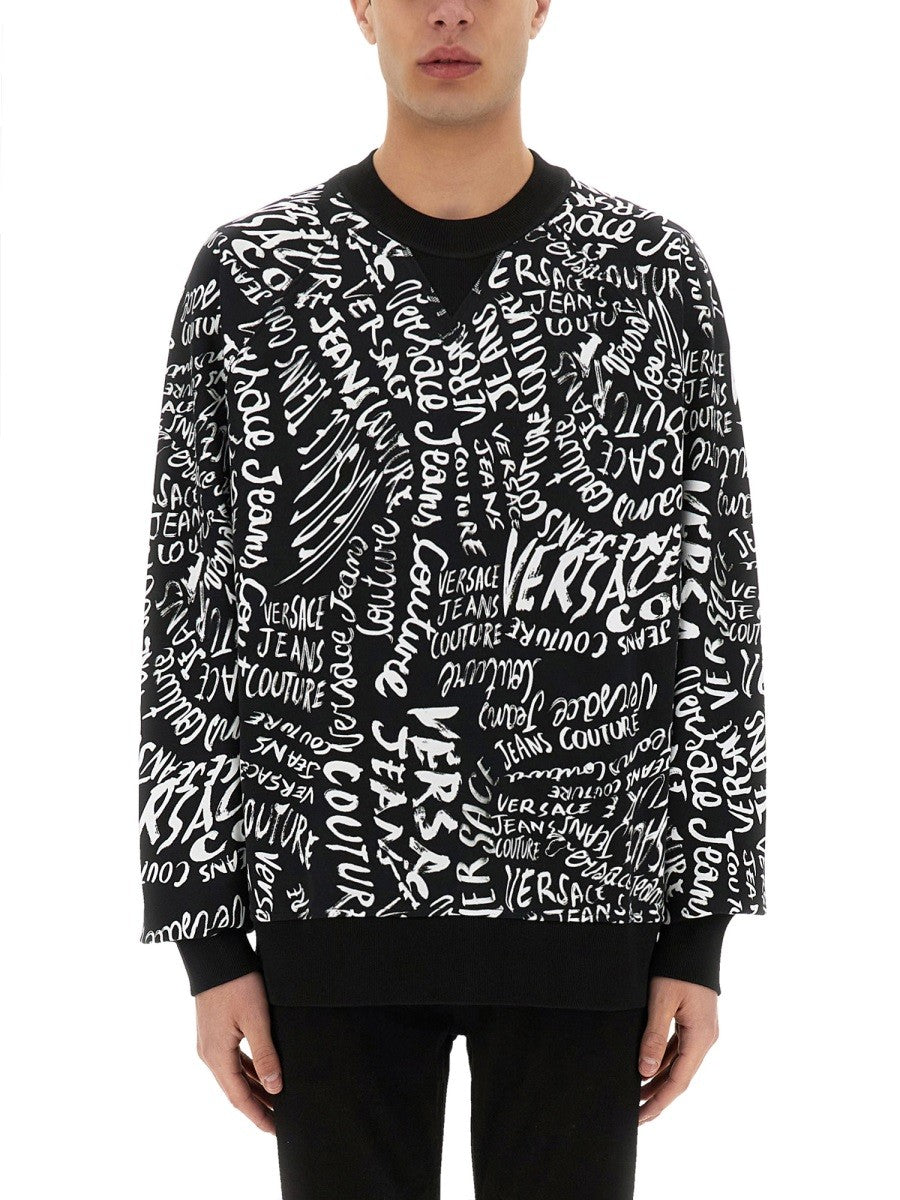 Versace Jeans Couture SWEATSHIRT WITH LOGOMANIA PRINT