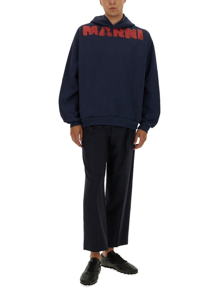 Marni SWEATSHIRT WITH MAXI LOGO PRINT
