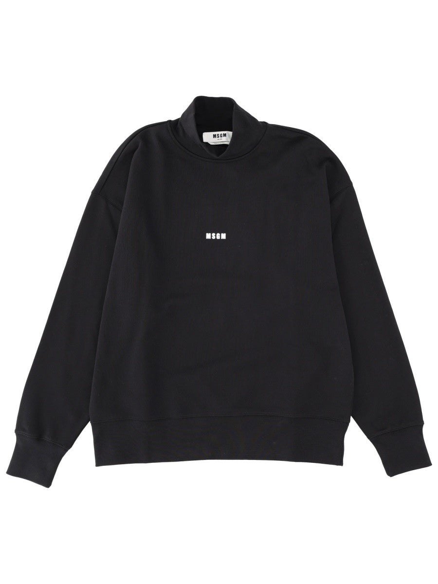 msgm SWEATSHIRT WITH MICRO LOGO