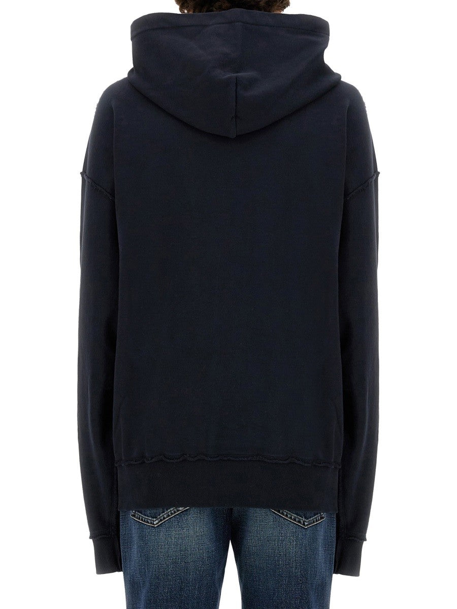 Dolce & Gabbana SWEATSHIRT WITH NAVY PRINT